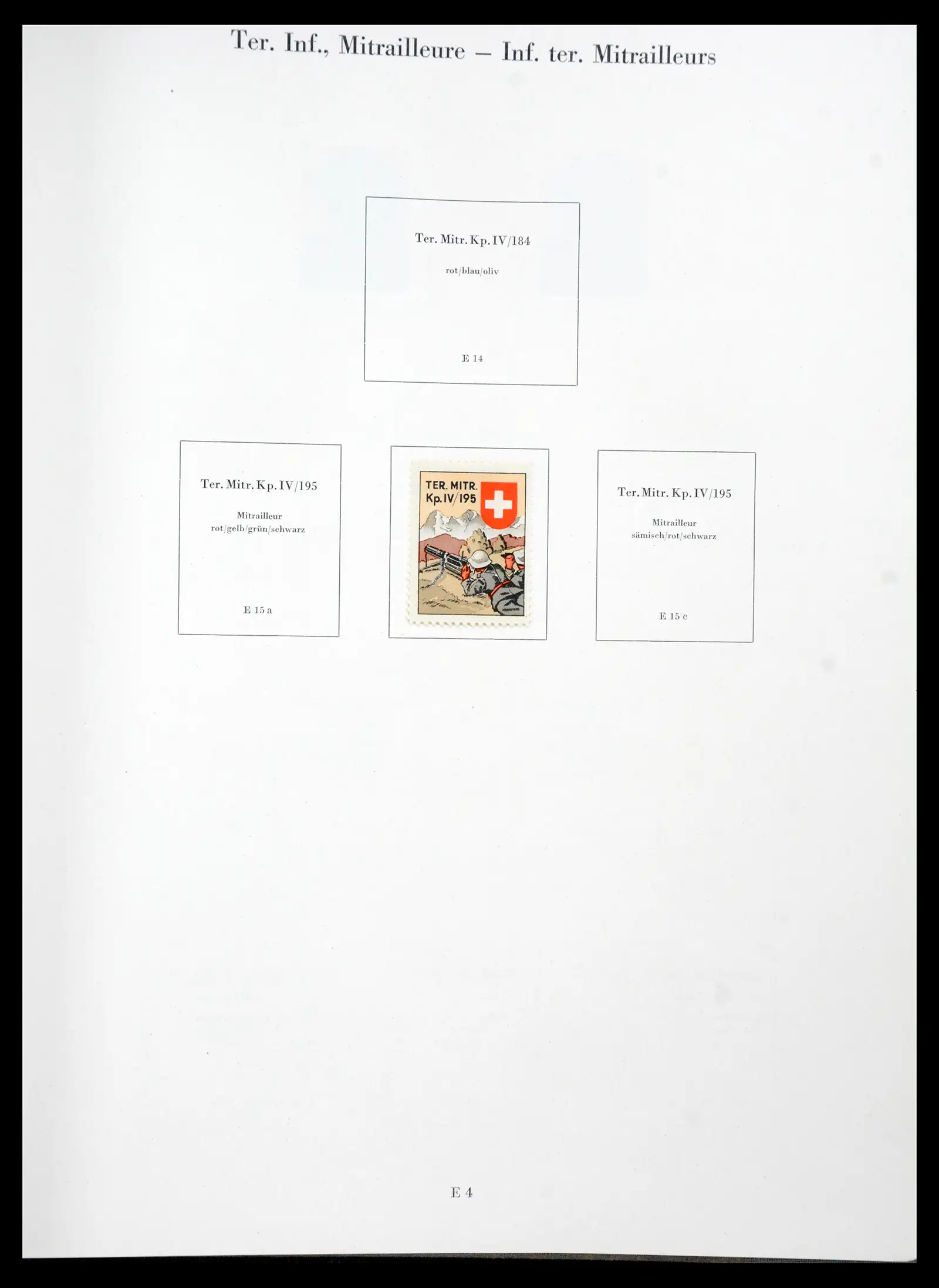 41339 0042 - Postzegelverzameling 41339 Zwitserland soldatenzegels 1939-1945.