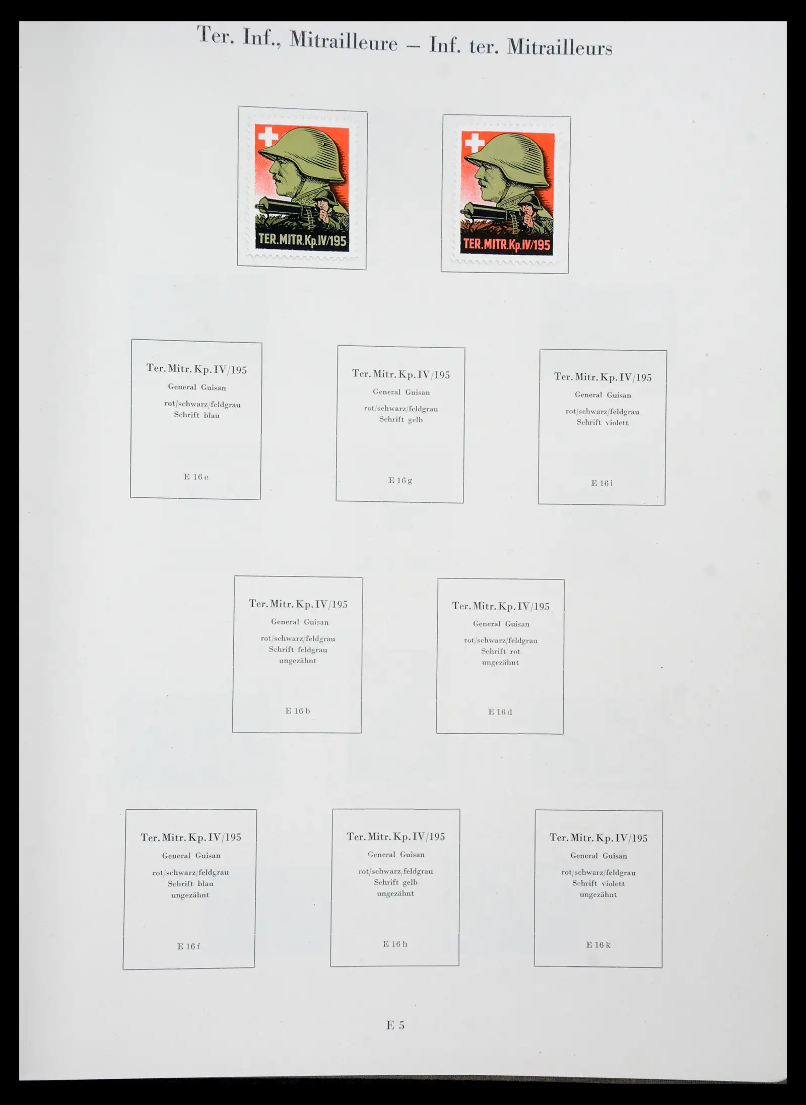 41339 0043 - Postzegelverzameling 41339 Zwitserland soldatenzegels 1939-1945.