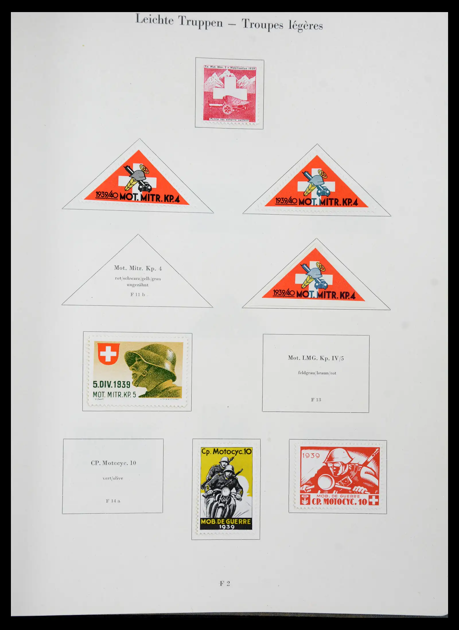 41339 0045 - Postzegelverzameling 41339 Zwitserland soldatenzegels 1939-1945.