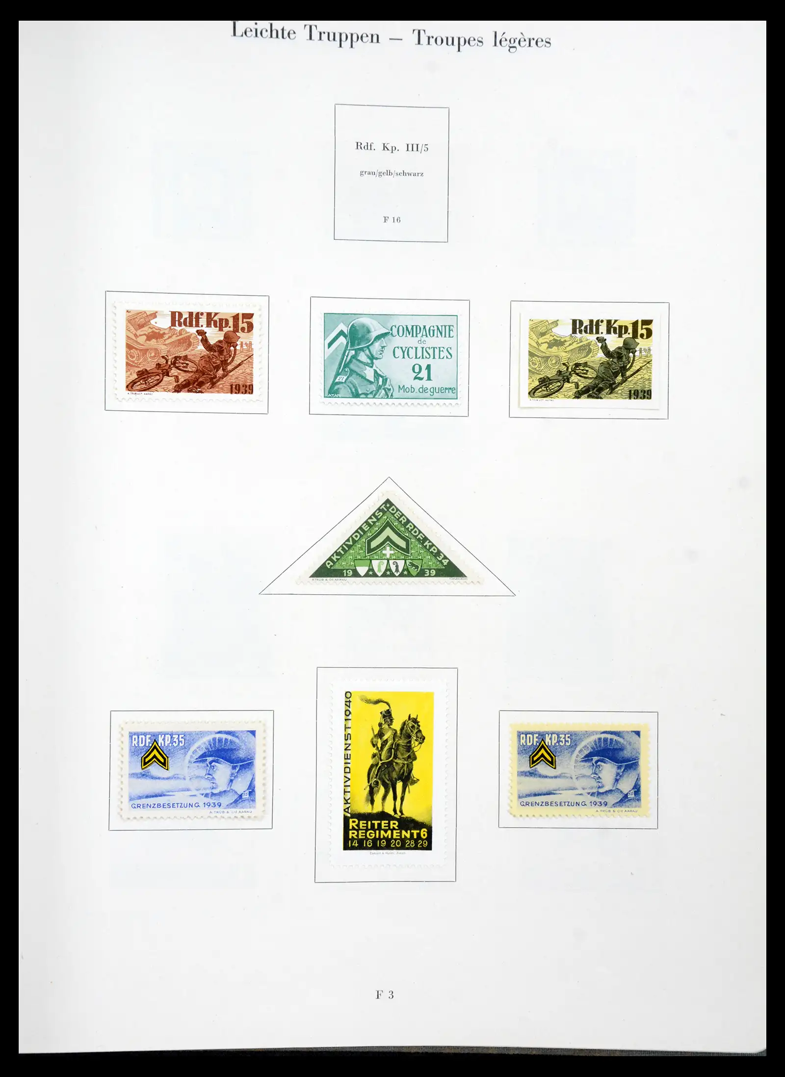 41339 0046 - Postzegelverzameling 41339 Zwitserland soldatenzegels 1939-1945.