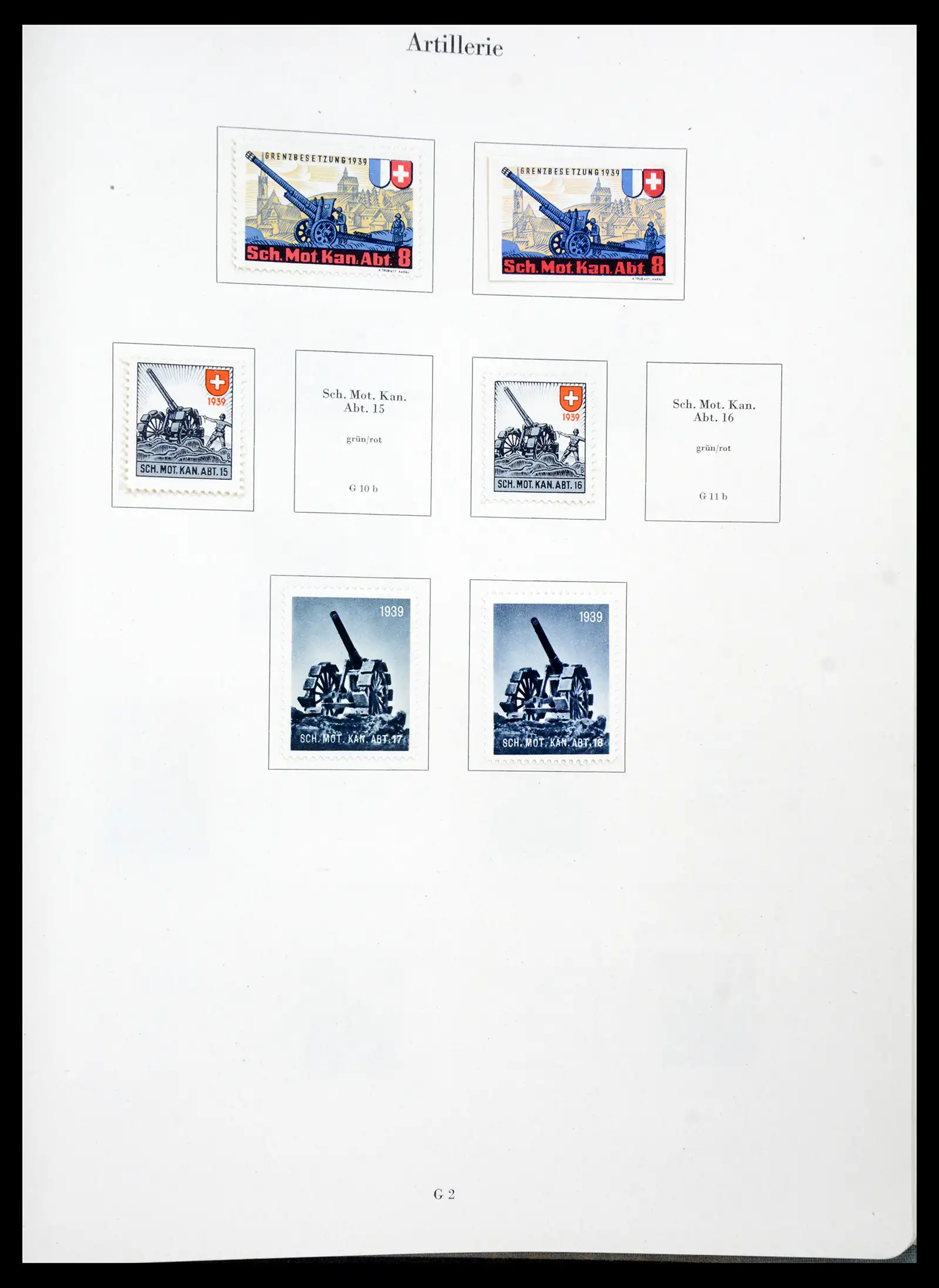 41339 0049 - Postzegelverzameling 41339 Zwitserland soldatenzegels 1939-1945.