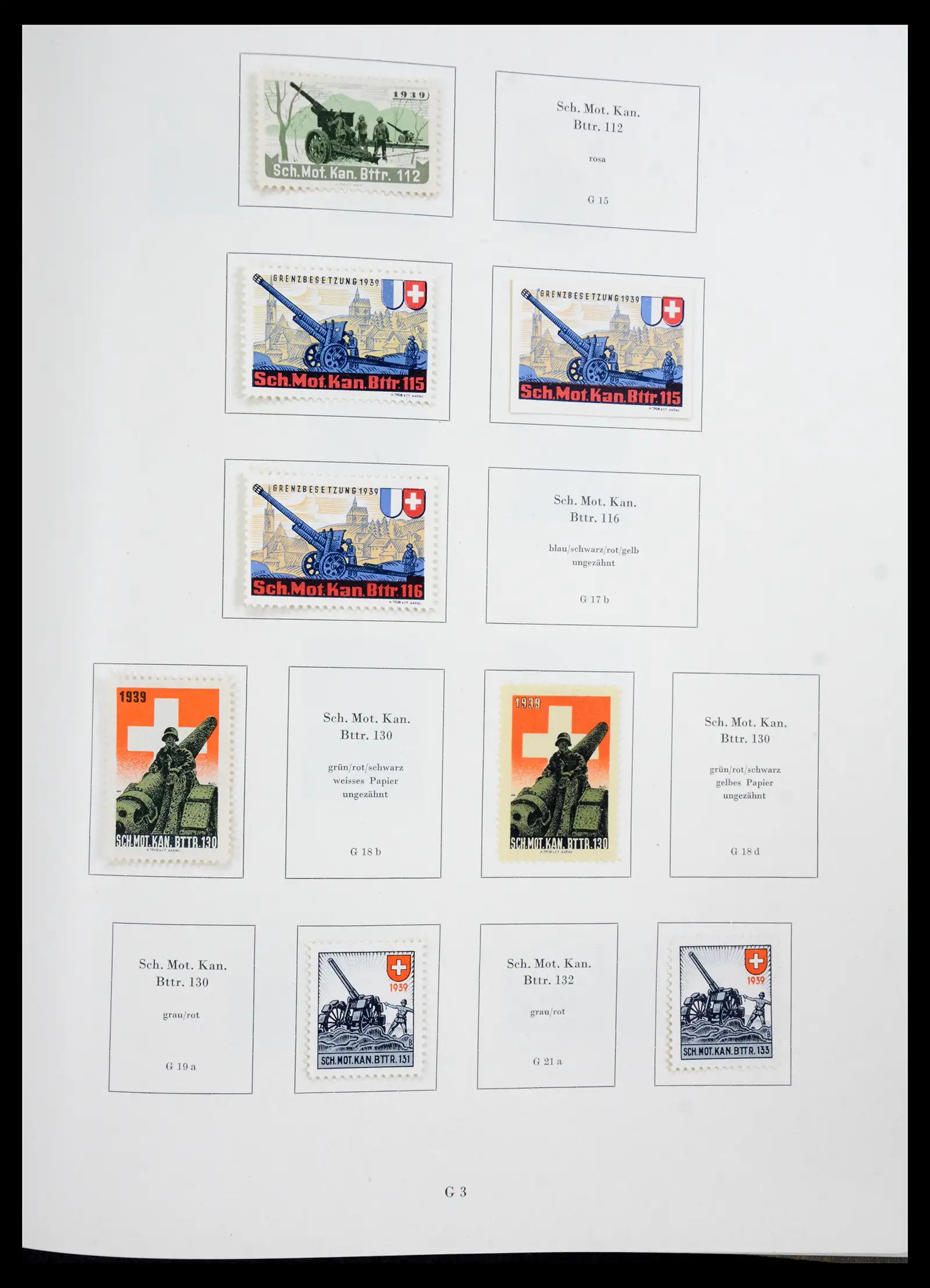 41339 0050 - Postzegelverzameling 41339 Zwitserland soldatenzegels 1939-1945.