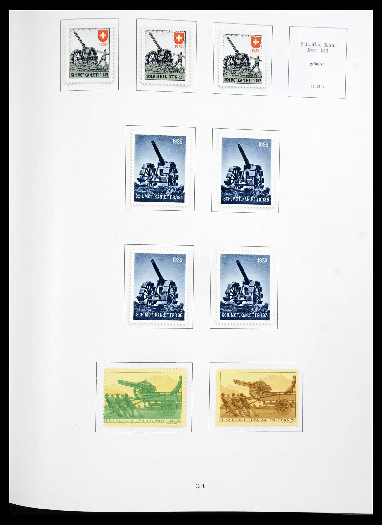 41339 0051 - Postzegelverzameling 41339 Zwitserland soldatenzegels 1939-1945.