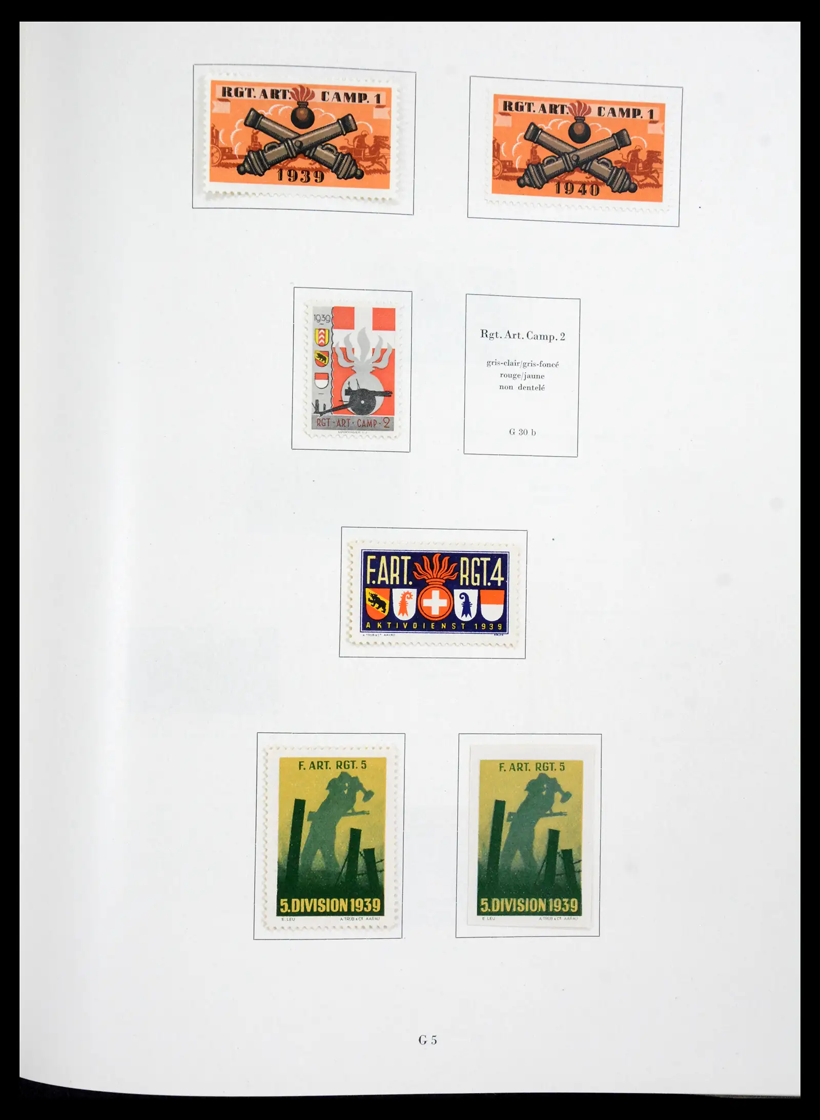 41339 0052 - Postzegelverzameling 41339 Zwitserland soldatenzegels 1939-1945.