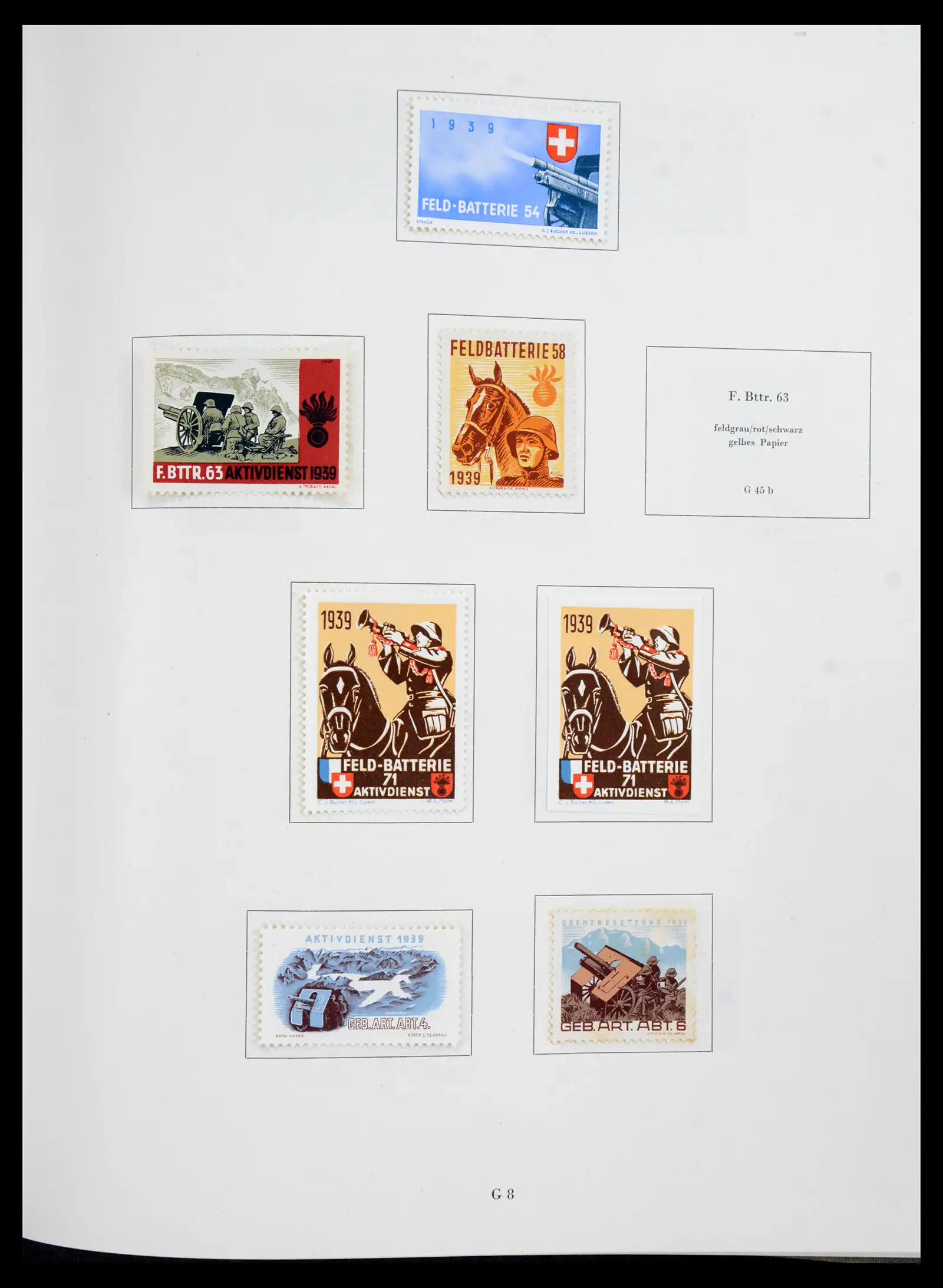 41339 0055 - Postzegelverzameling 41339 Zwitserland soldatenzegels 1939-1945.