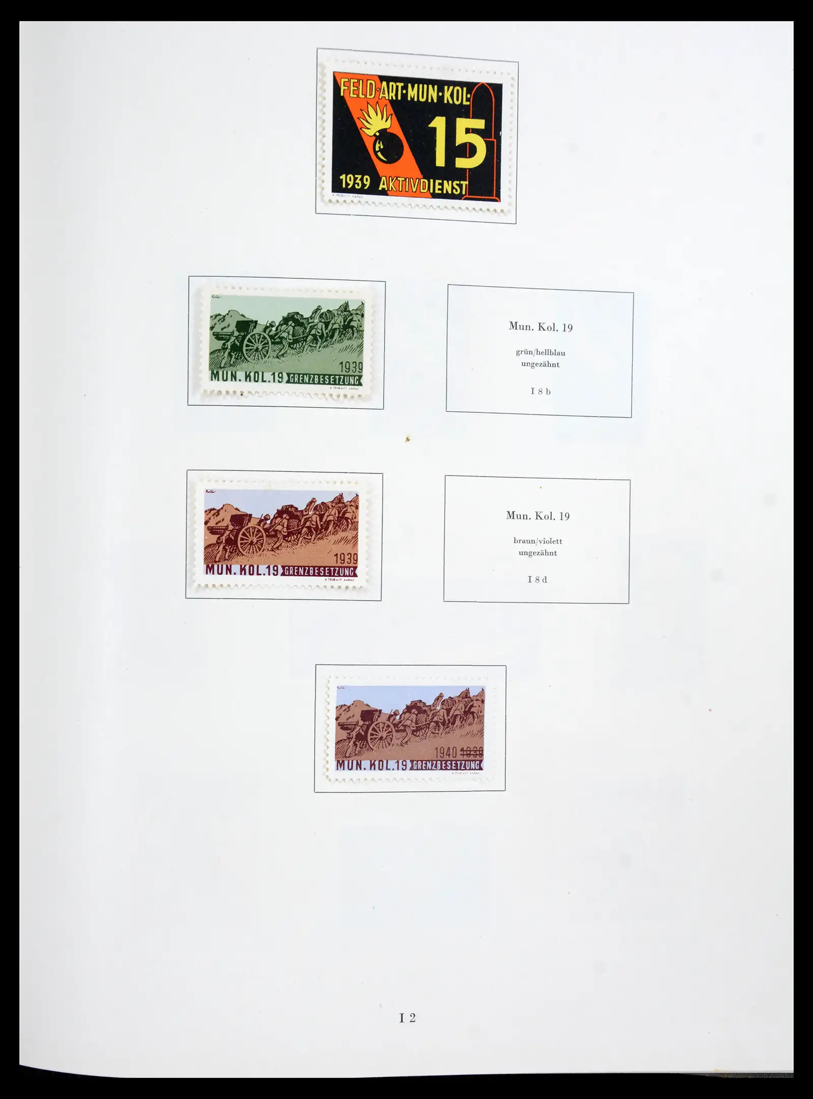 41339 0060 - Postzegelverzameling 41339 Zwitserland soldatenzegels 1939-1945.