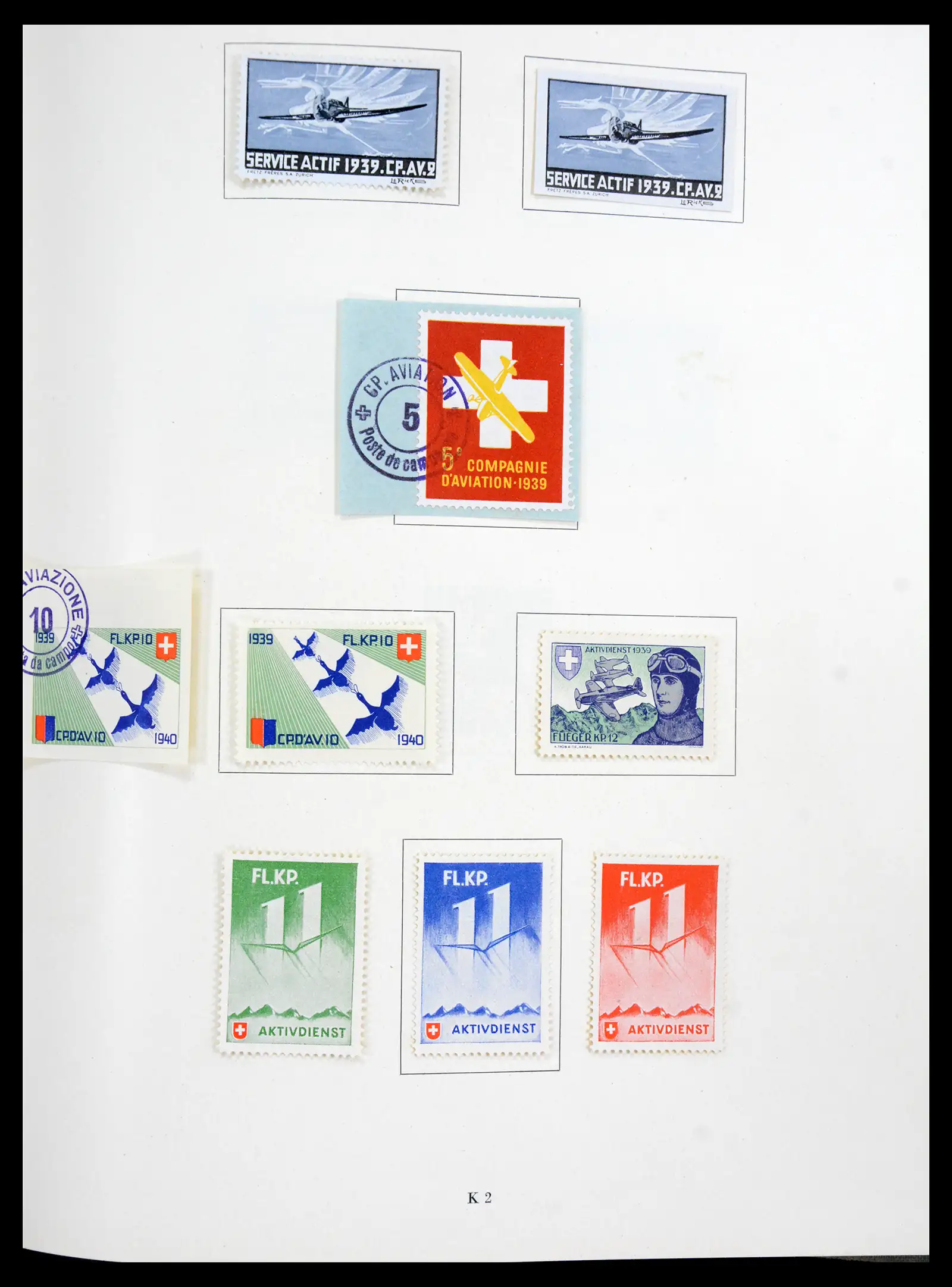 41339 0062 - Postzegelverzameling 41339 Zwitserland soldatenzegels 1939-1945.