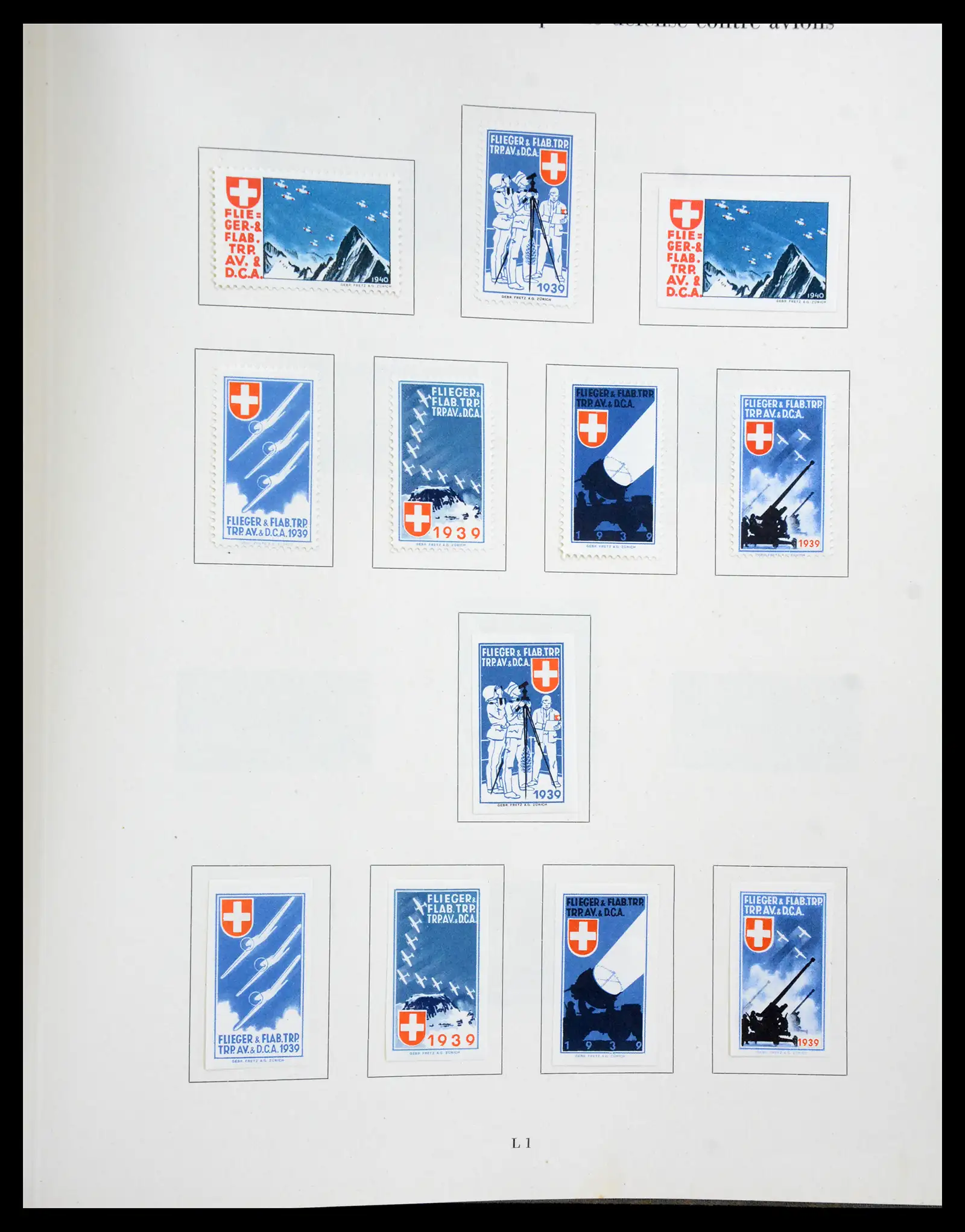 41339 0068 - Postzegelverzameling 41339 Zwitserland soldatenzegels 1939-1945.