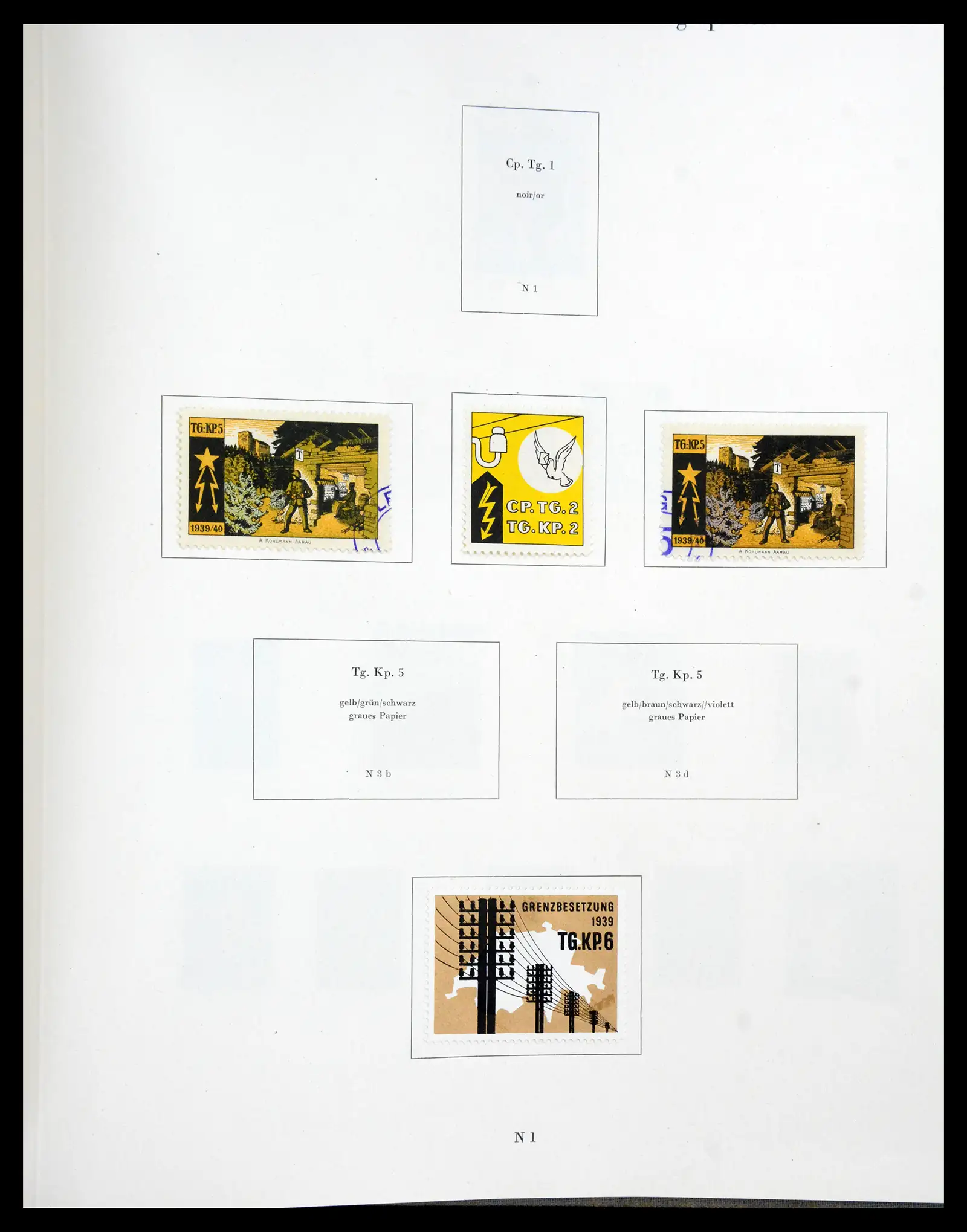 41339 0075 - Postzegelverzameling 41339 Zwitserland soldatenzegels 1939-1945.