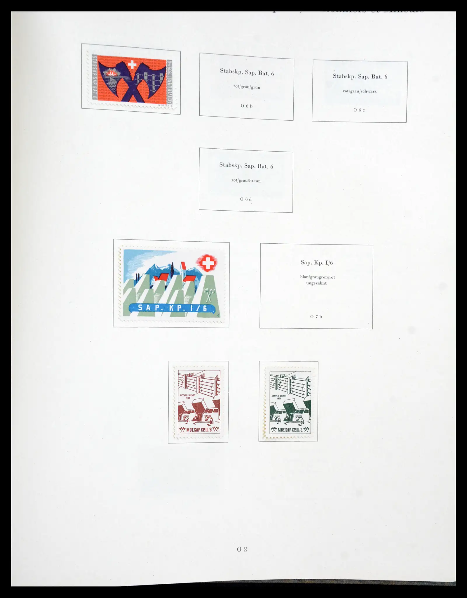 41339 0078 - Postzegelverzameling 41339 Zwitserland soldatenzegels 1939-1945.