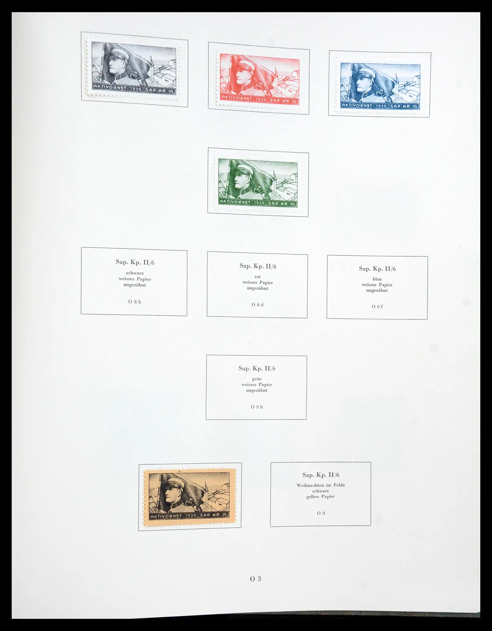 41339 0079 - Postzegelverzameling 41339 Zwitserland soldatenzegels 1939-1945.