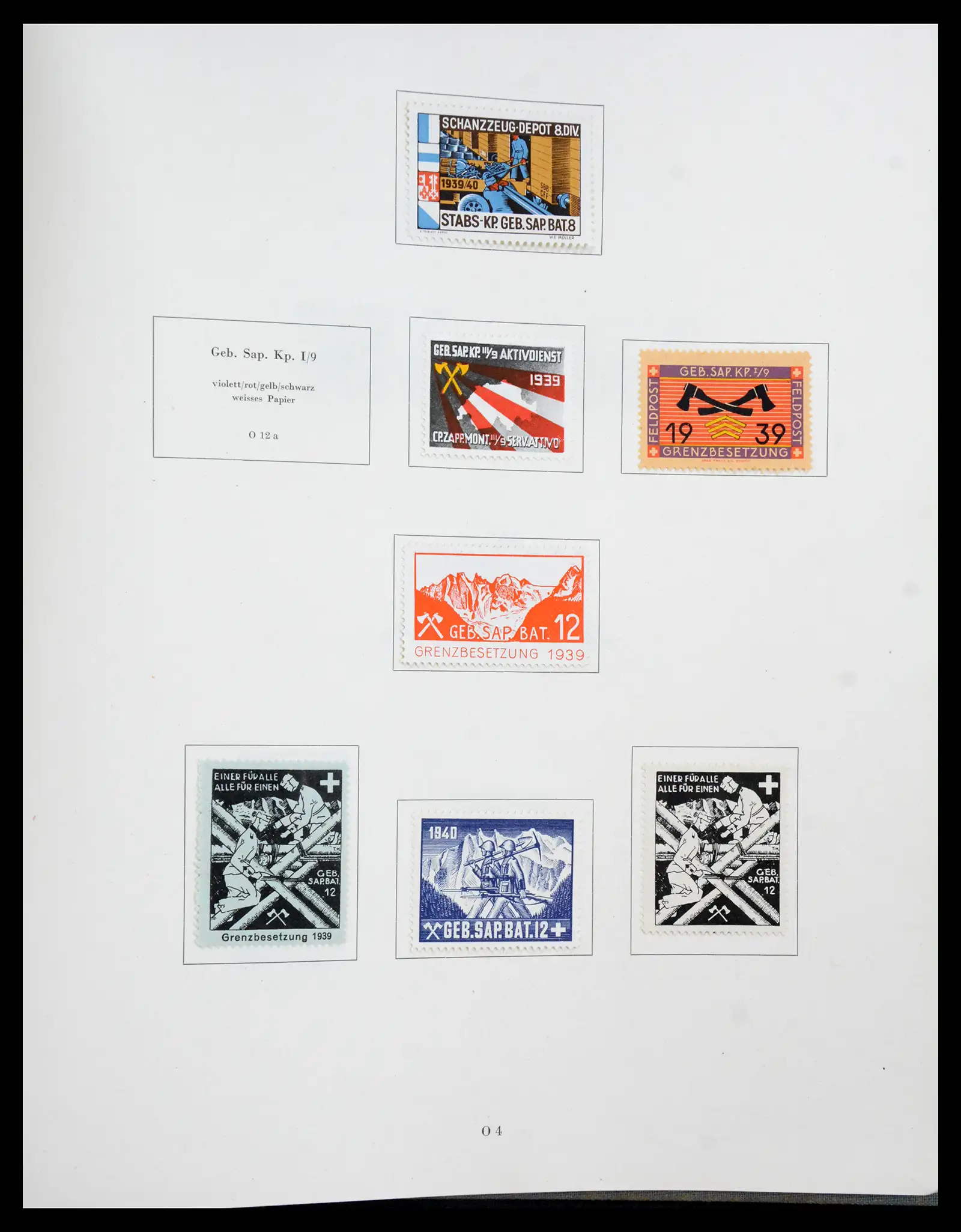 41339 0080 - Postzegelverzameling 41339 Zwitserland soldatenzegels 1939-1945.