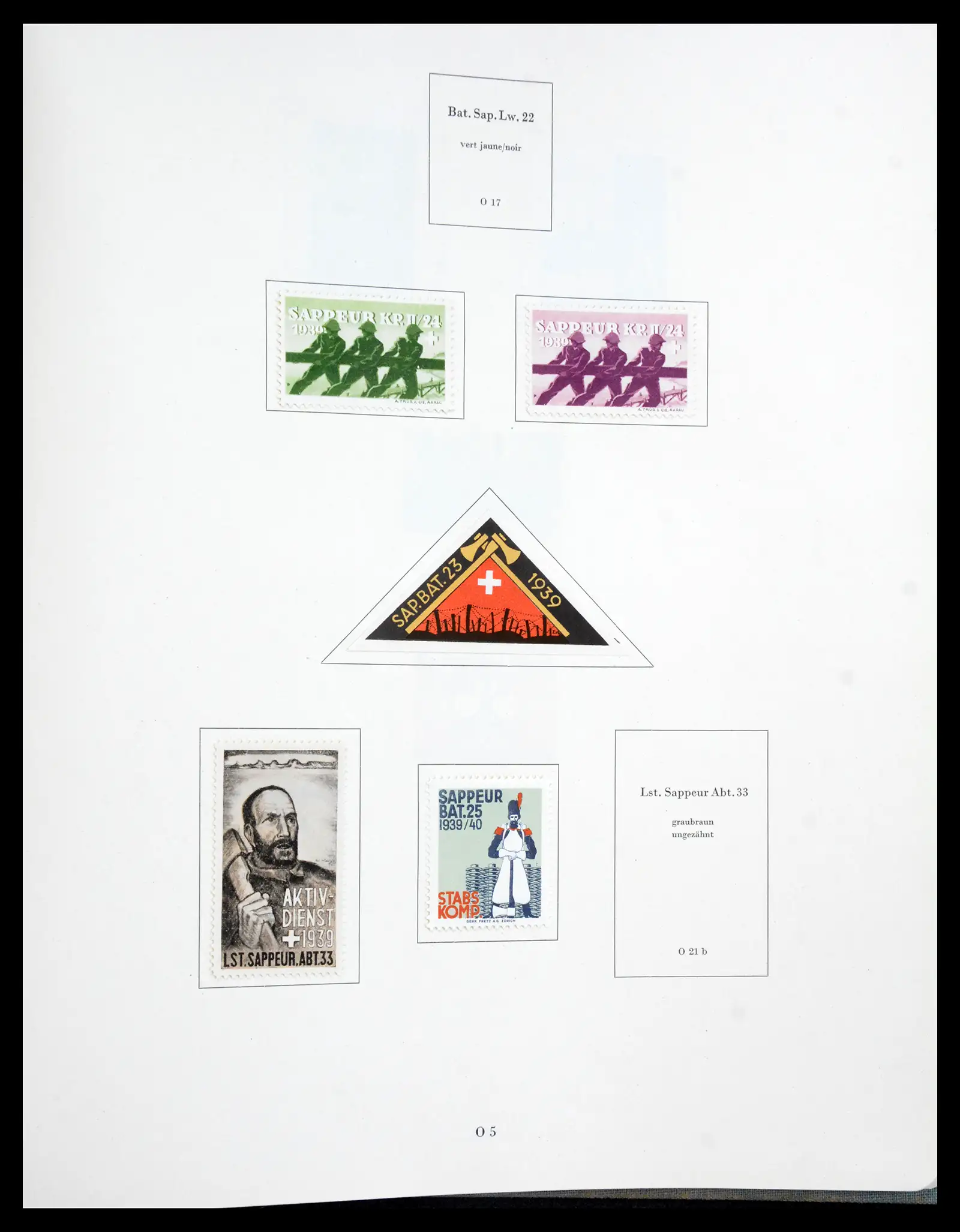 41339 0081 - Postzegelverzameling 41339 Zwitserland soldatenzegels 1939-1945.