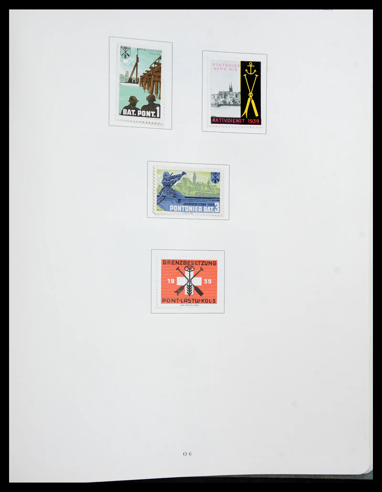 41339 0082 - Postzegelverzameling 41339 Zwitserland soldatenzegels 1939-1945.