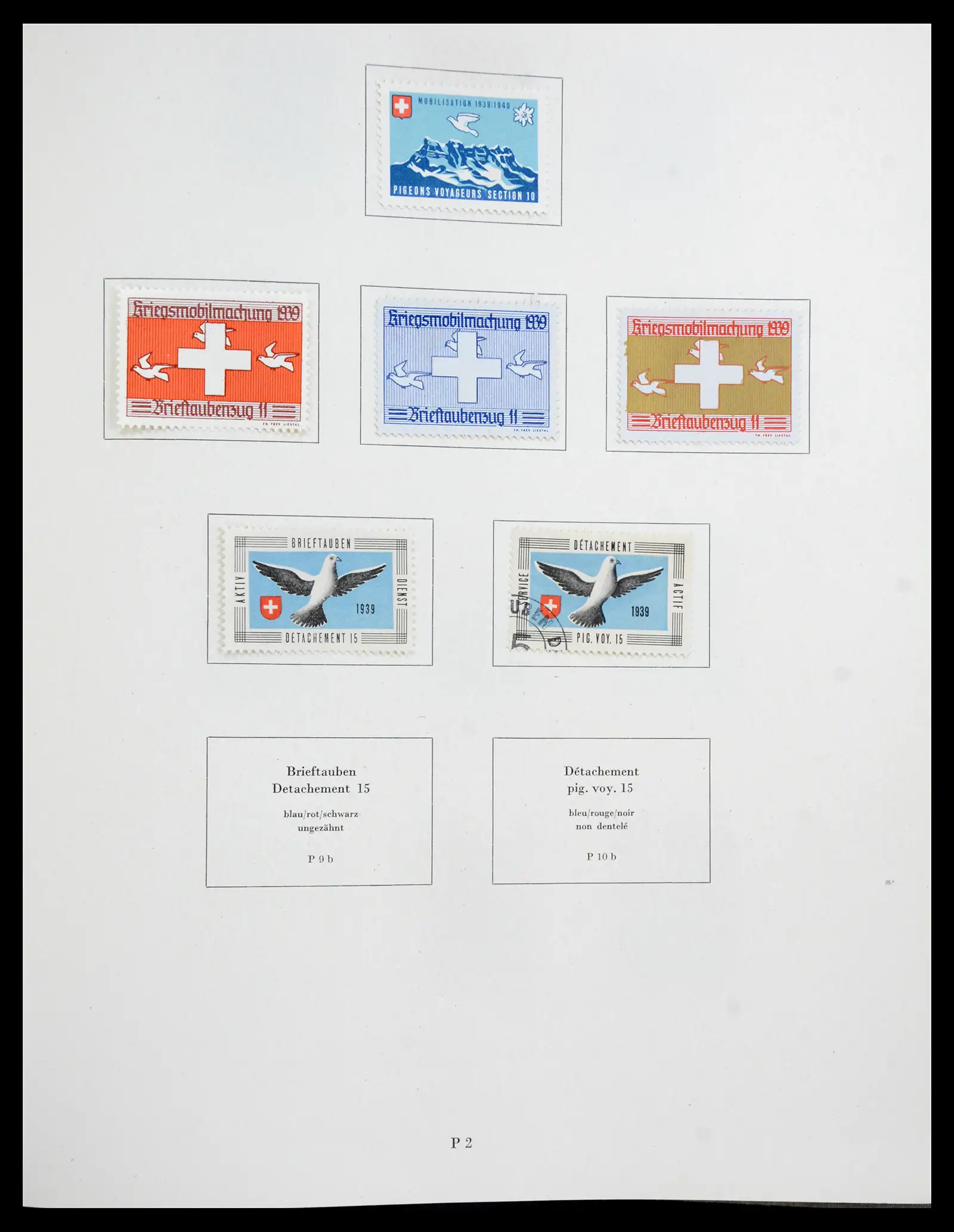 41339 0085 - Postzegelverzameling 41339 Zwitserland soldatenzegels 1939-1945.