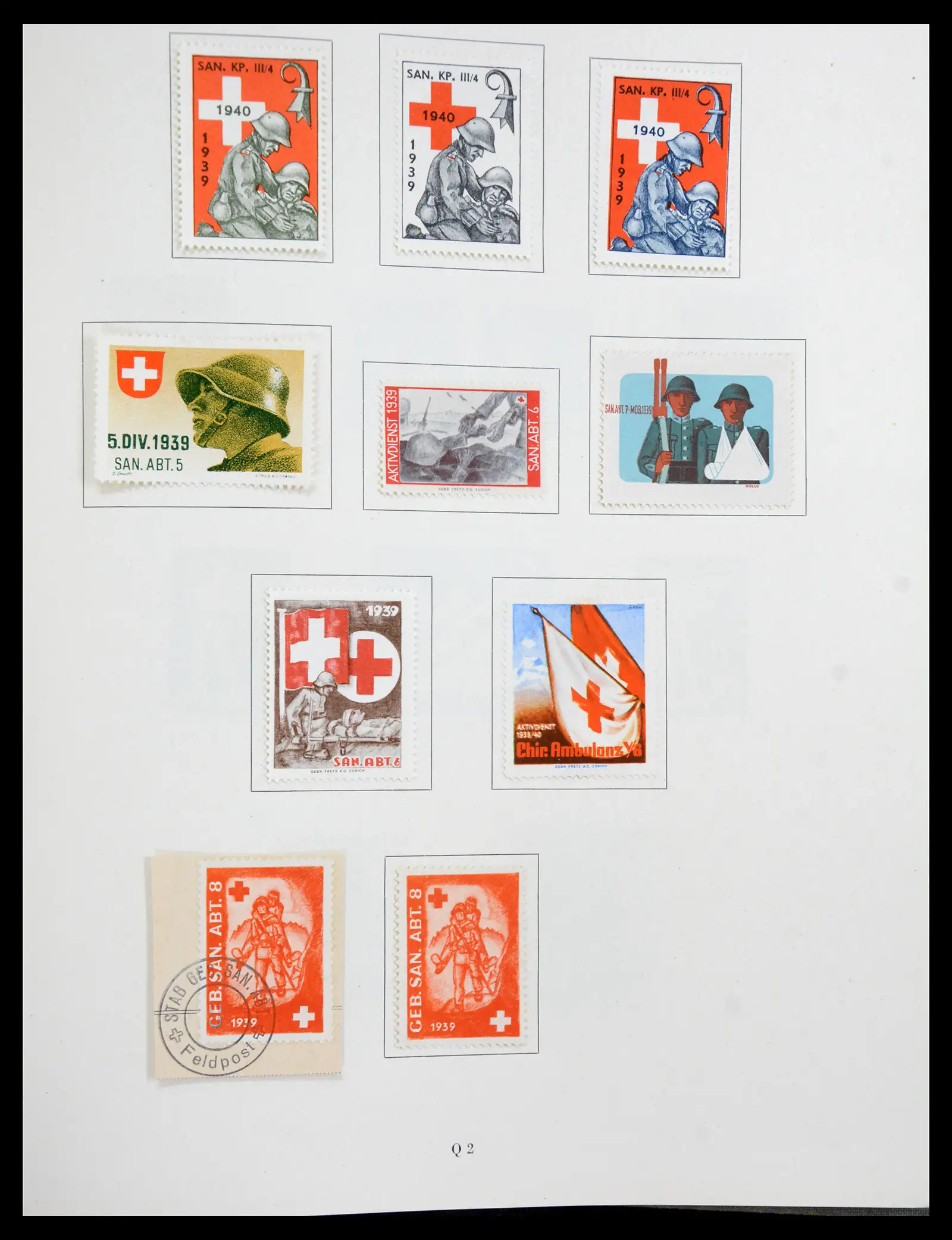 41339 0087 - Postzegelverzameling 41339 Zwitserland soldatenzegels 1939-1945.