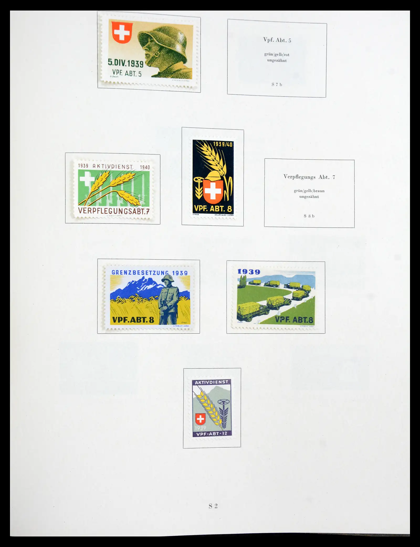 41339 0091 - Postzegelverzameling 41339 Zwitserland soldatenzegels 1939-1945.