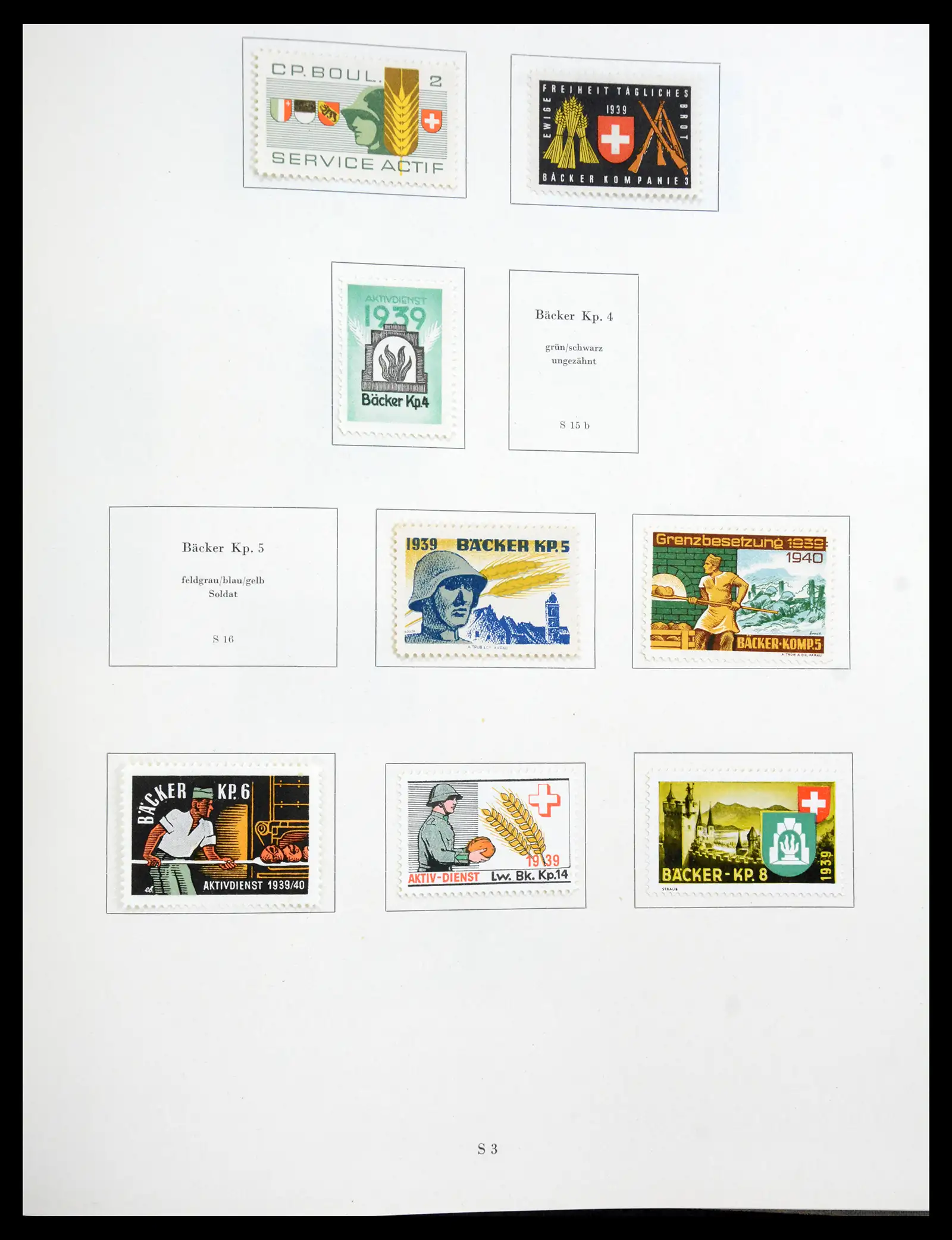 41339 0092 - Postzegelverzameling 41339 Zwitserland soldatenzegels 1939-1945.