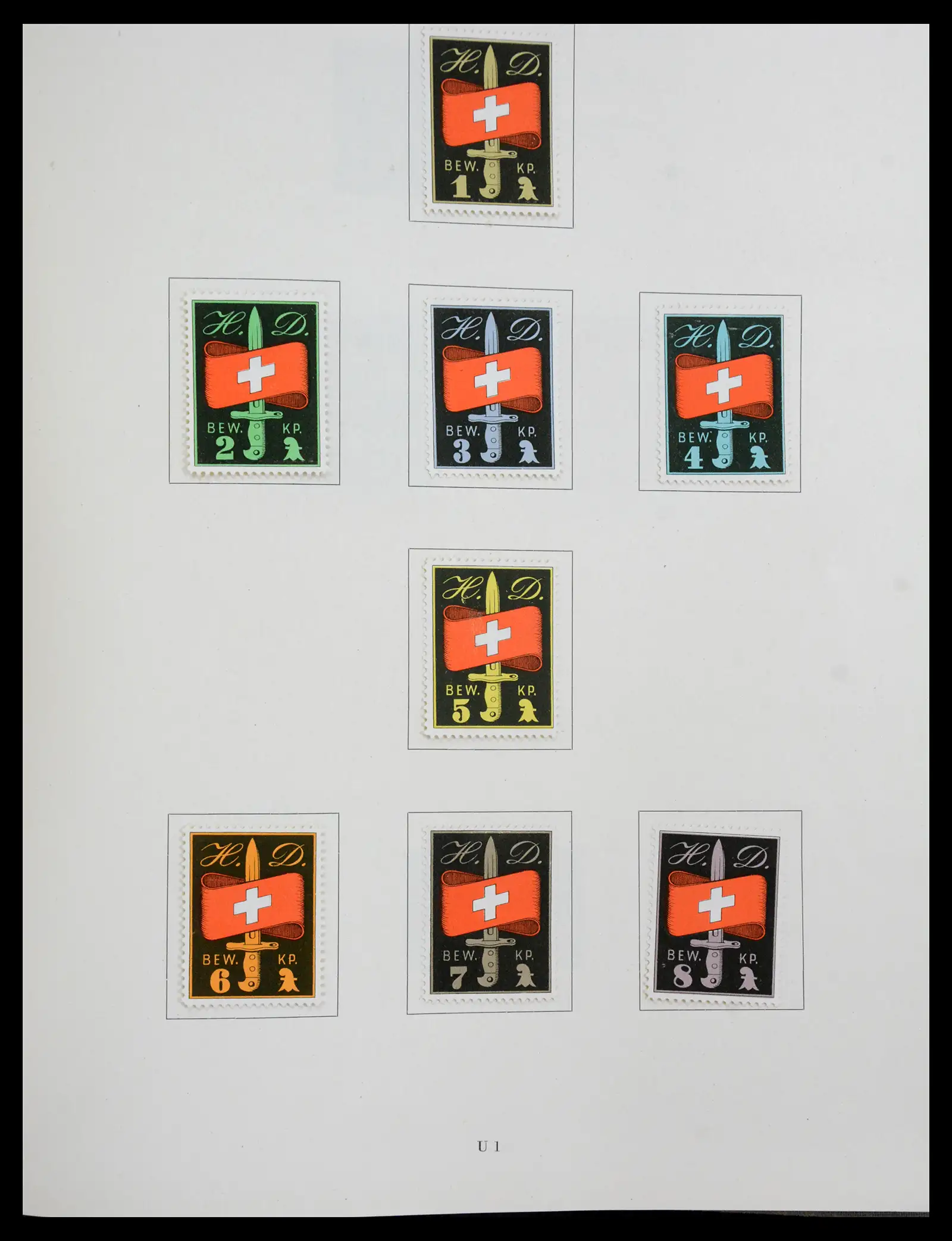 41339 0095 - Postzegelverzameling 41339 Zwitserland soldatenzegels 1939-1945.