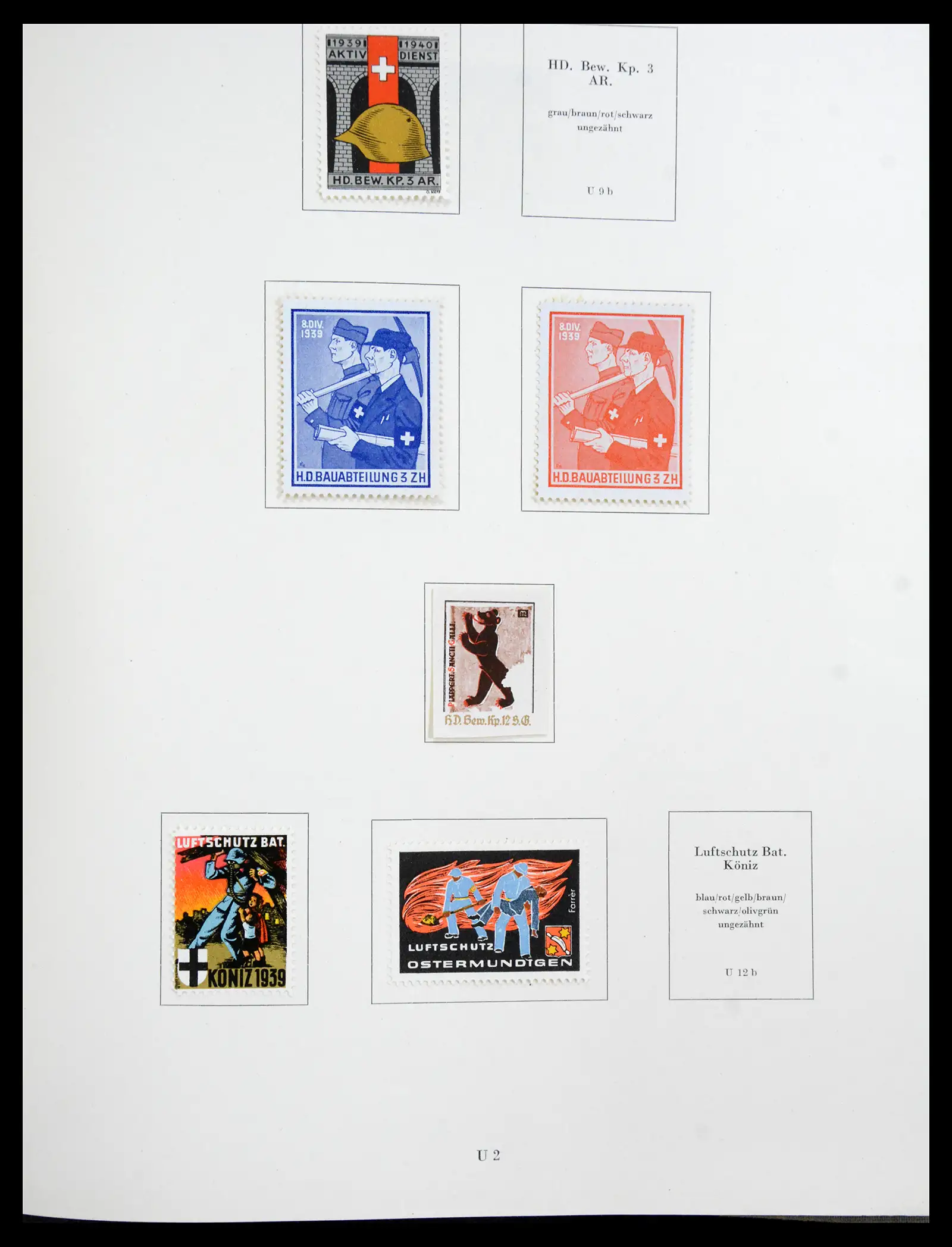 41339 0096 - Postzegelverzameling 41339 Zwitserland soldatenzegels 1939-1945.