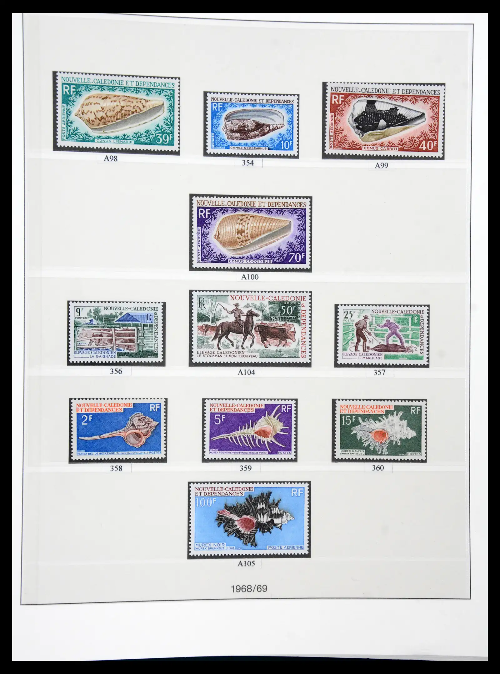 41341 0028 - Postzegelverzameling 41341 Nieuw Caledonië 1900-2010.