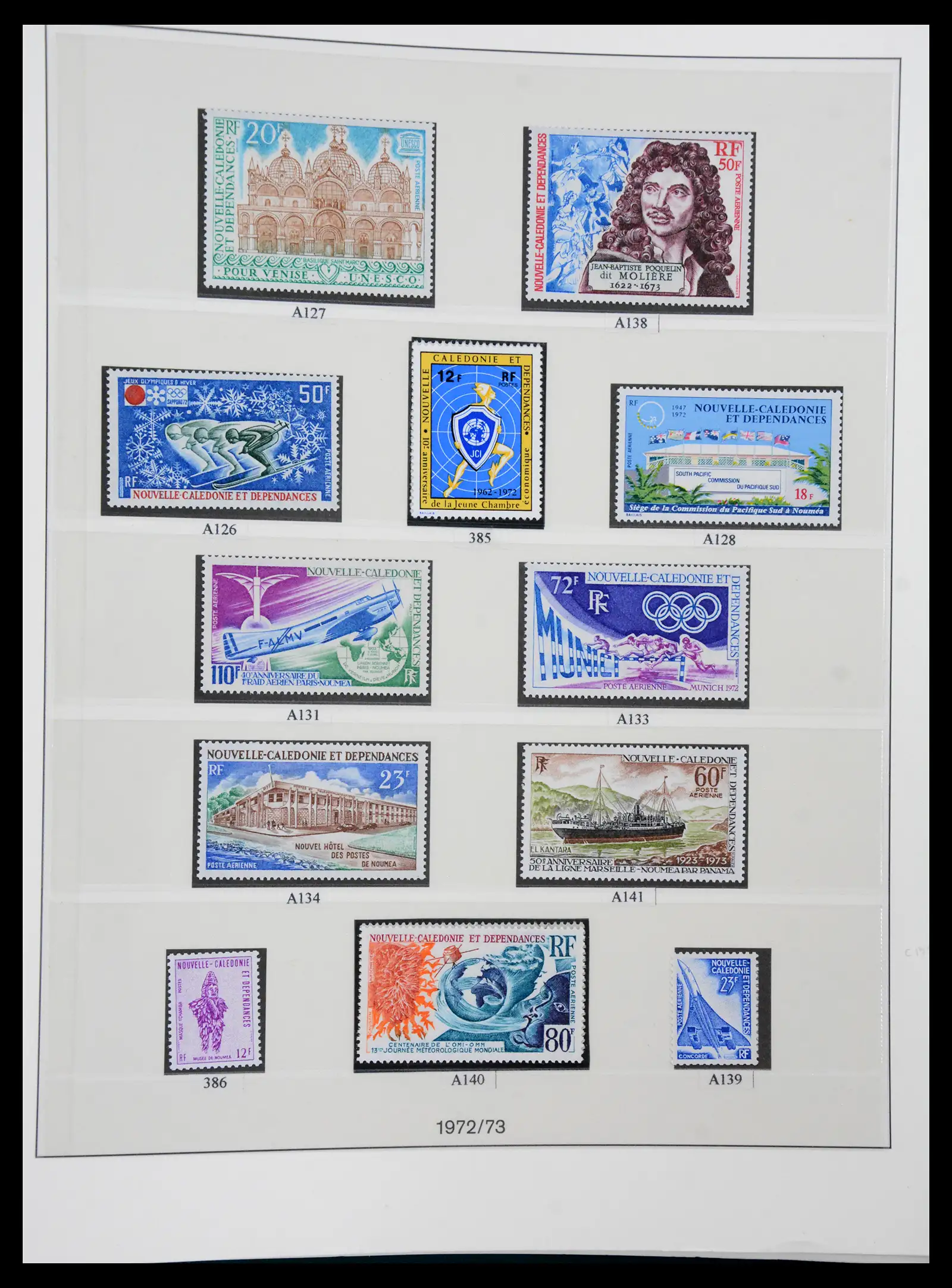 41341 0033 - Postzegelverzameling 41341 Nieuw Caledonië 1900-2010.