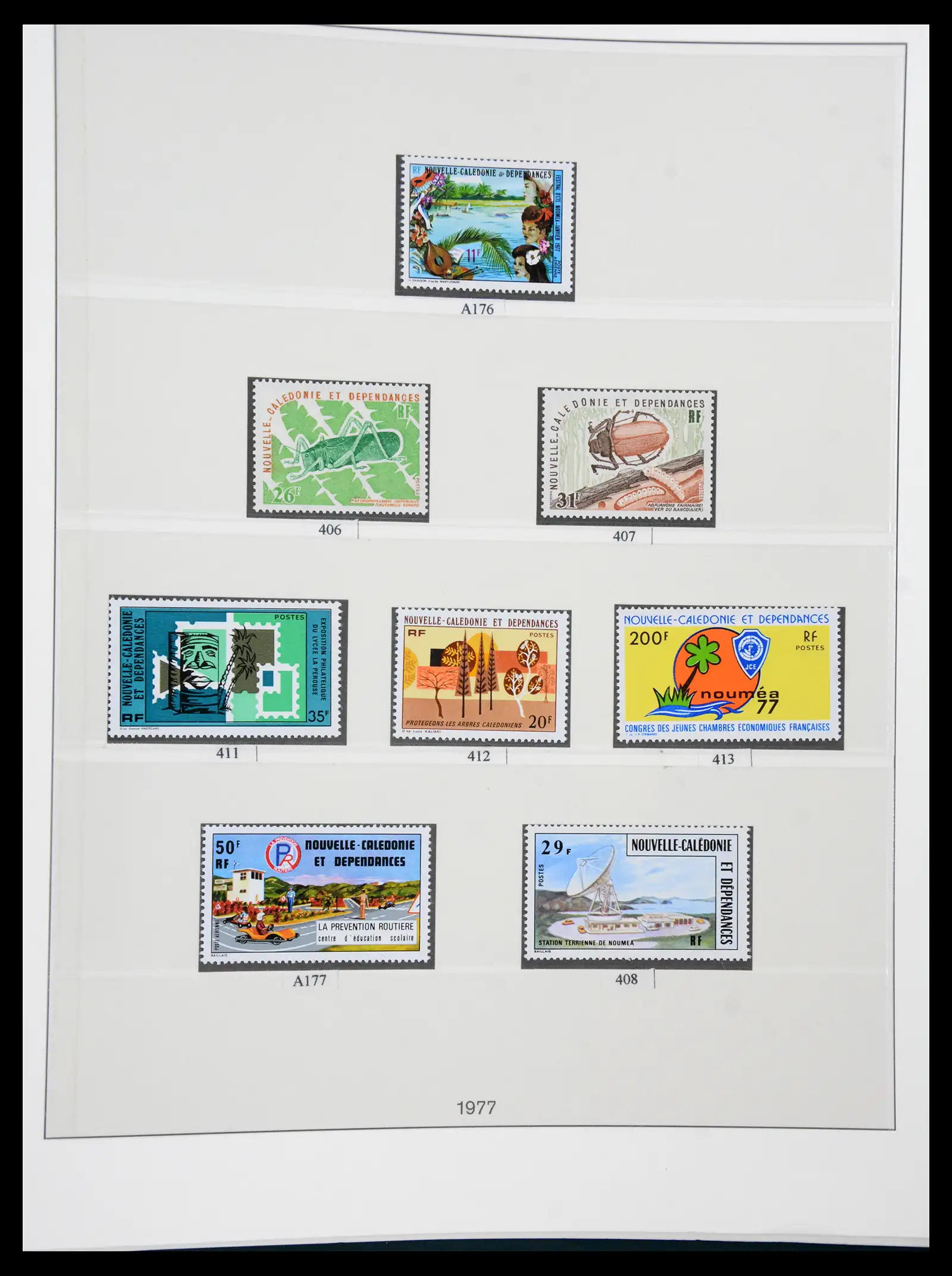 41341 0040 - Postzegelverzameling 41341 Nieuw Caledonië 1900-2010.