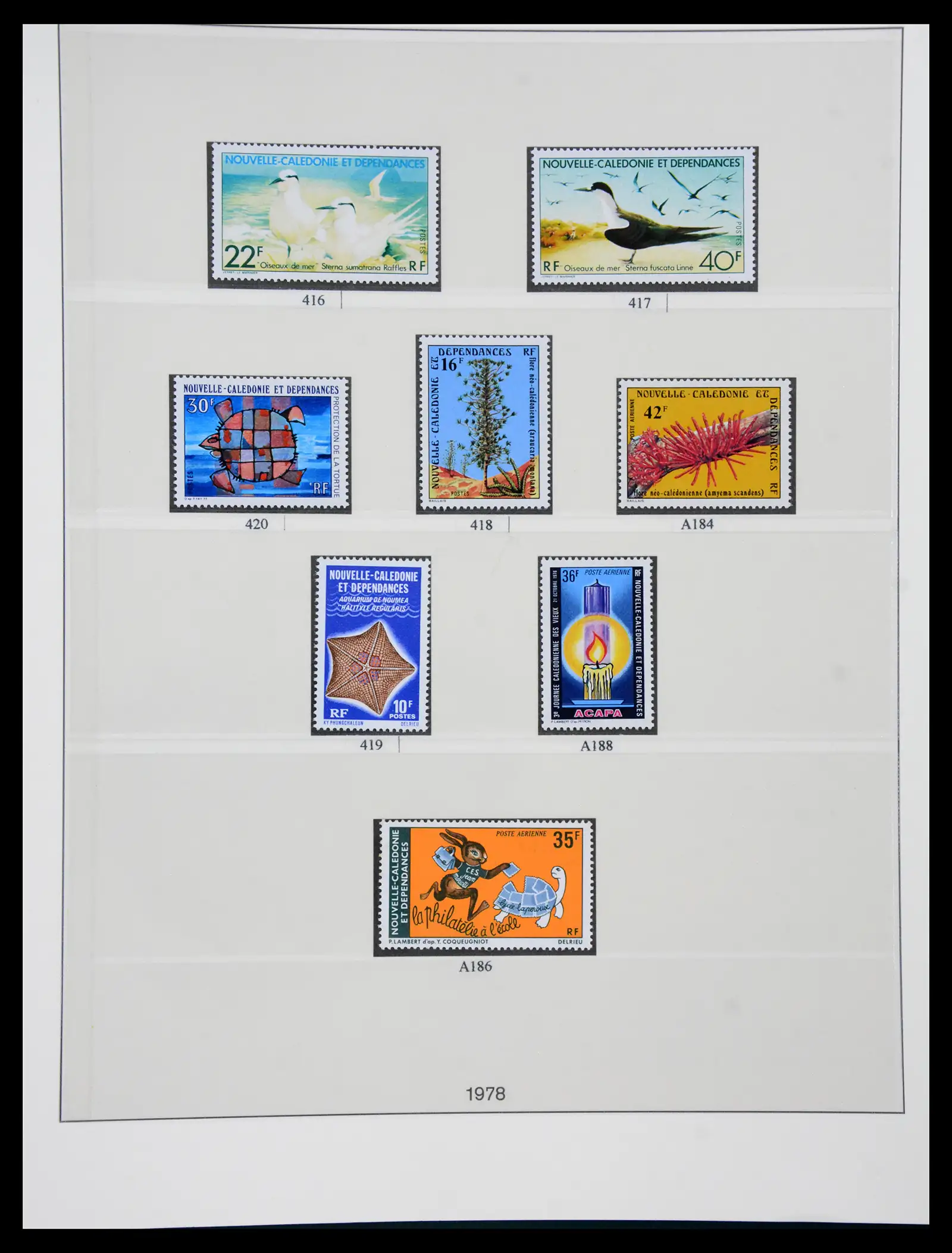 41341 0042 - Postzegelverzameling 41341 Nieuw Caledonië 1900-2010.