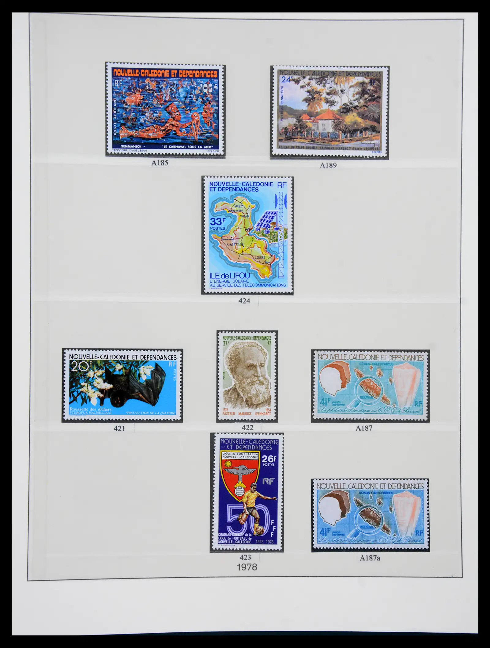 41341 0043 - Postzegelverzameling 41341 Nieuw Caledonië 1900-2010.