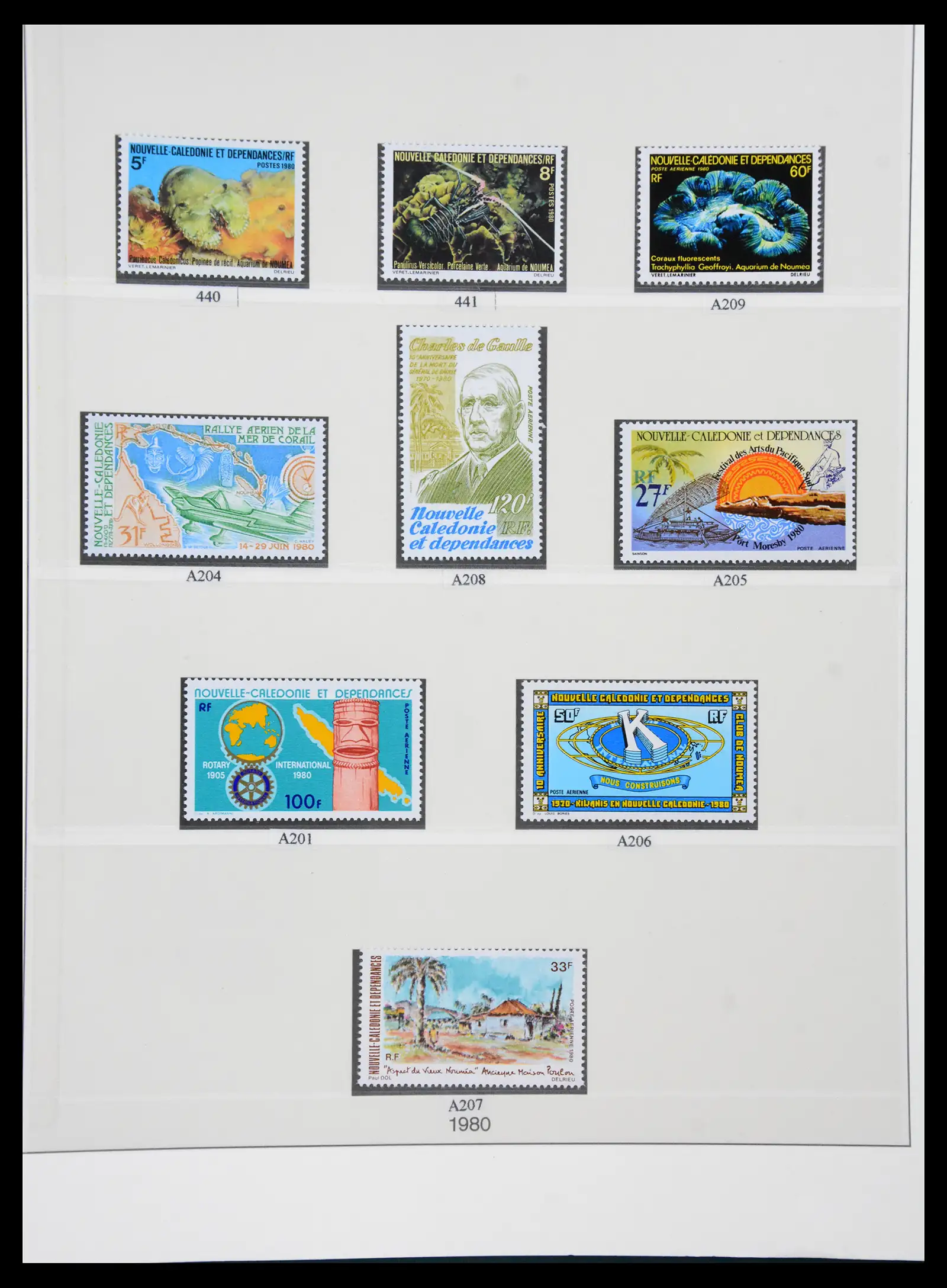 41341 0047 - Postzegelverzameling 41341 Nieuw Caledonië 1900-2010.