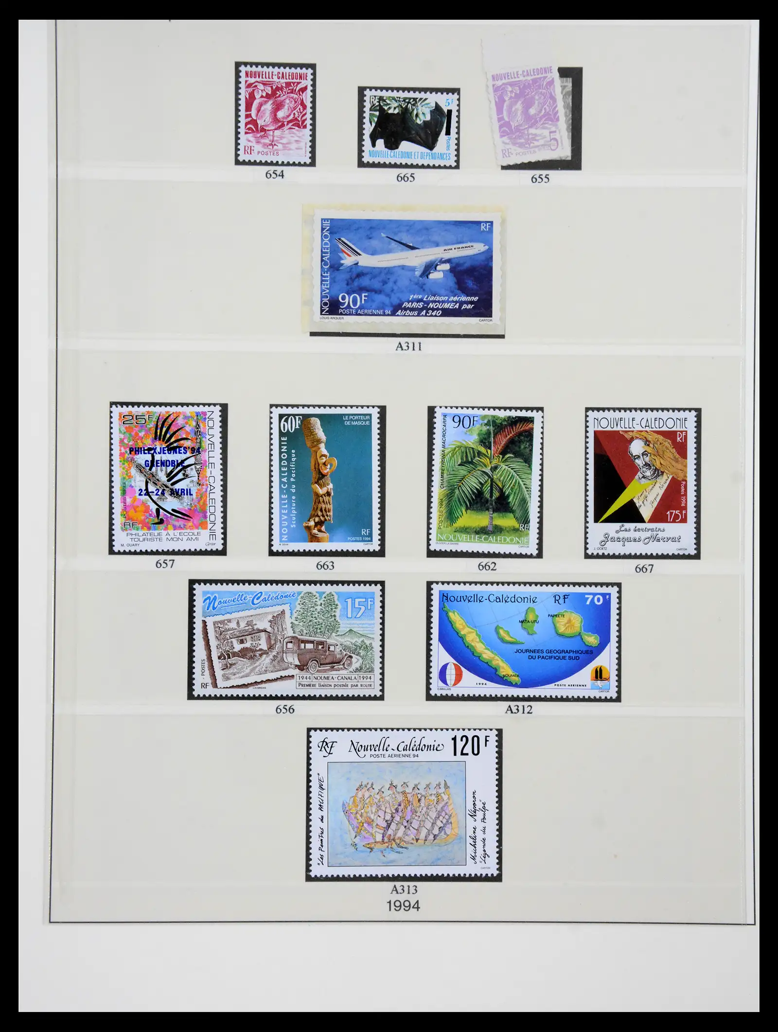 41341 0095 - Postzegelverzameling 41341 Nieuw Caledonië 1900-2010.