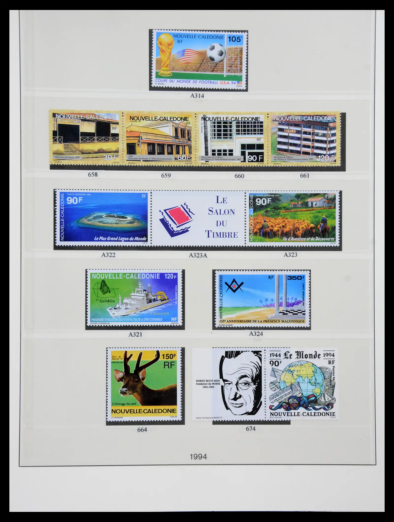 41341 0097 - Postzegelverzameling 41341 Nieuw Caledonië 1900-2010.