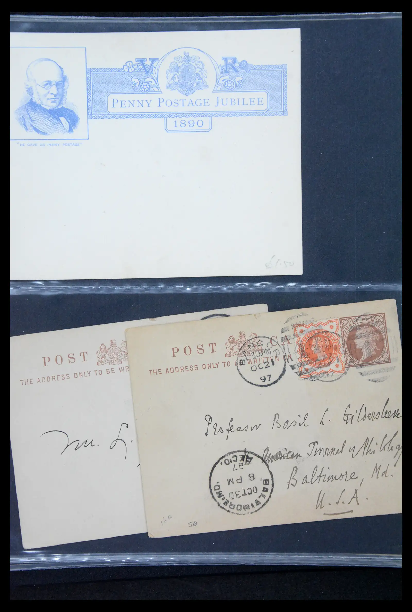 41344 0014 - Stamp collection 41344 Great Britain covers 1870-1950.