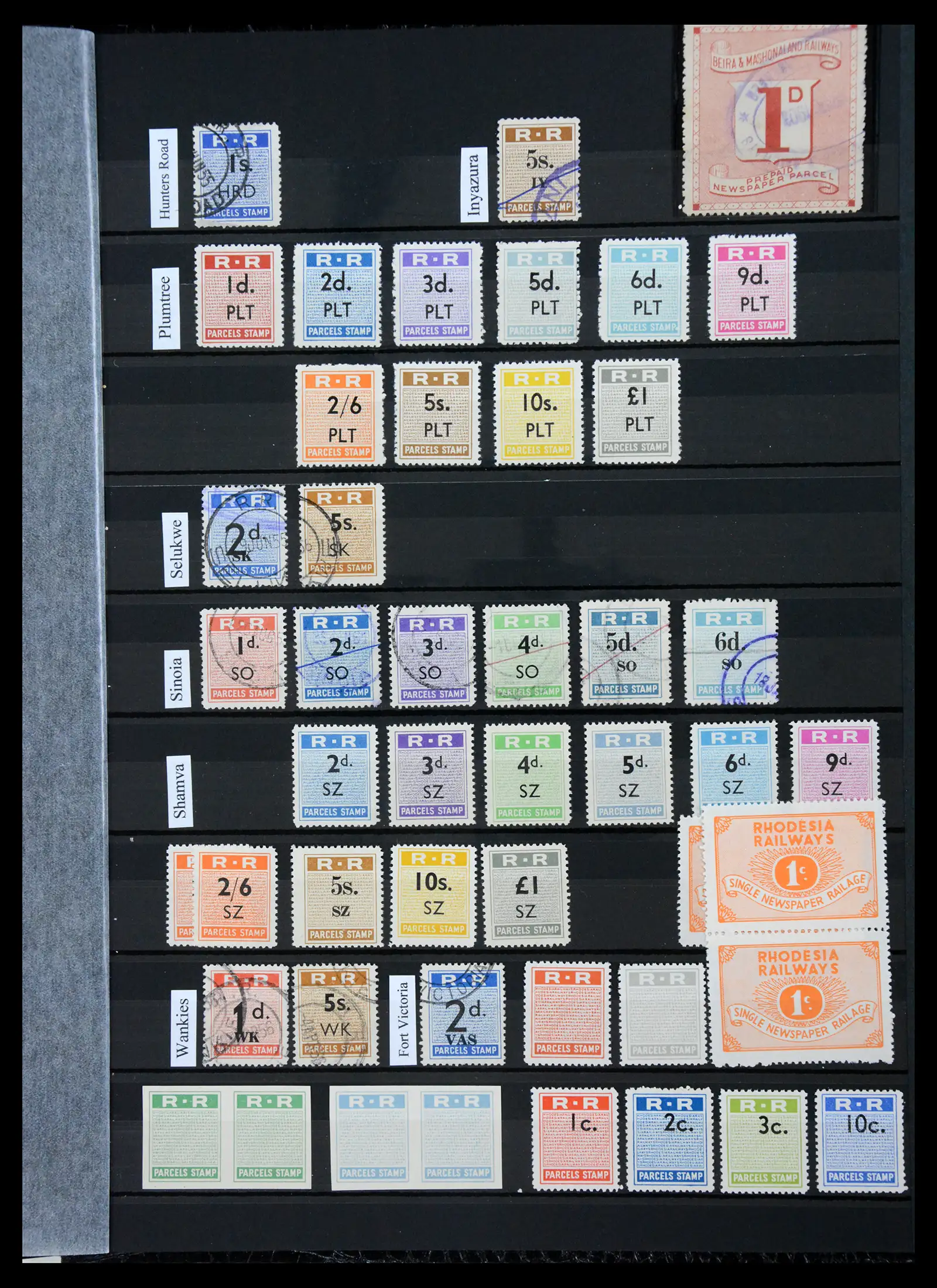 41346 0015 - Stamp collection 41346 Rhodesia cancellation collection 1900-1960.