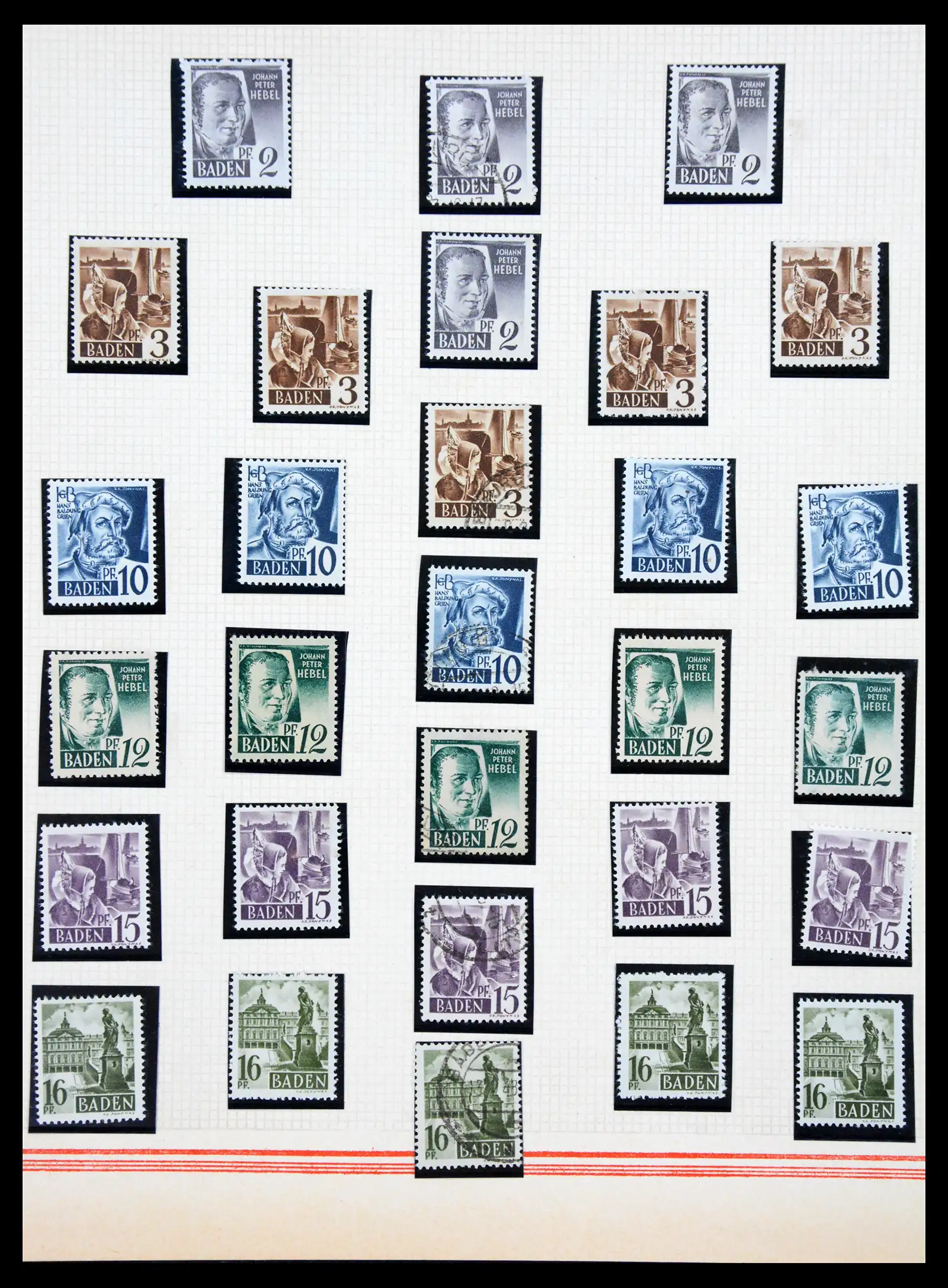 41348 0003 - Stamp collection 41348 Saar/French zone 1920-1958.