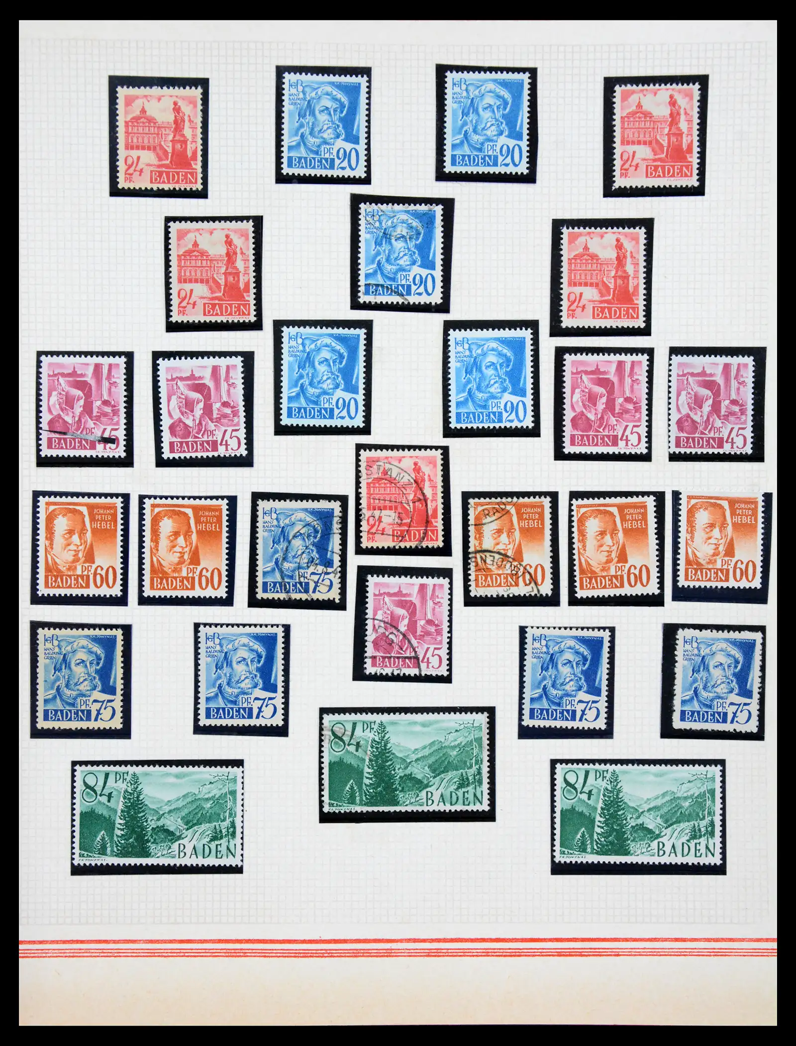 41348 0004 - Stamp collection 41348 Saar/French zone 1920-1958.