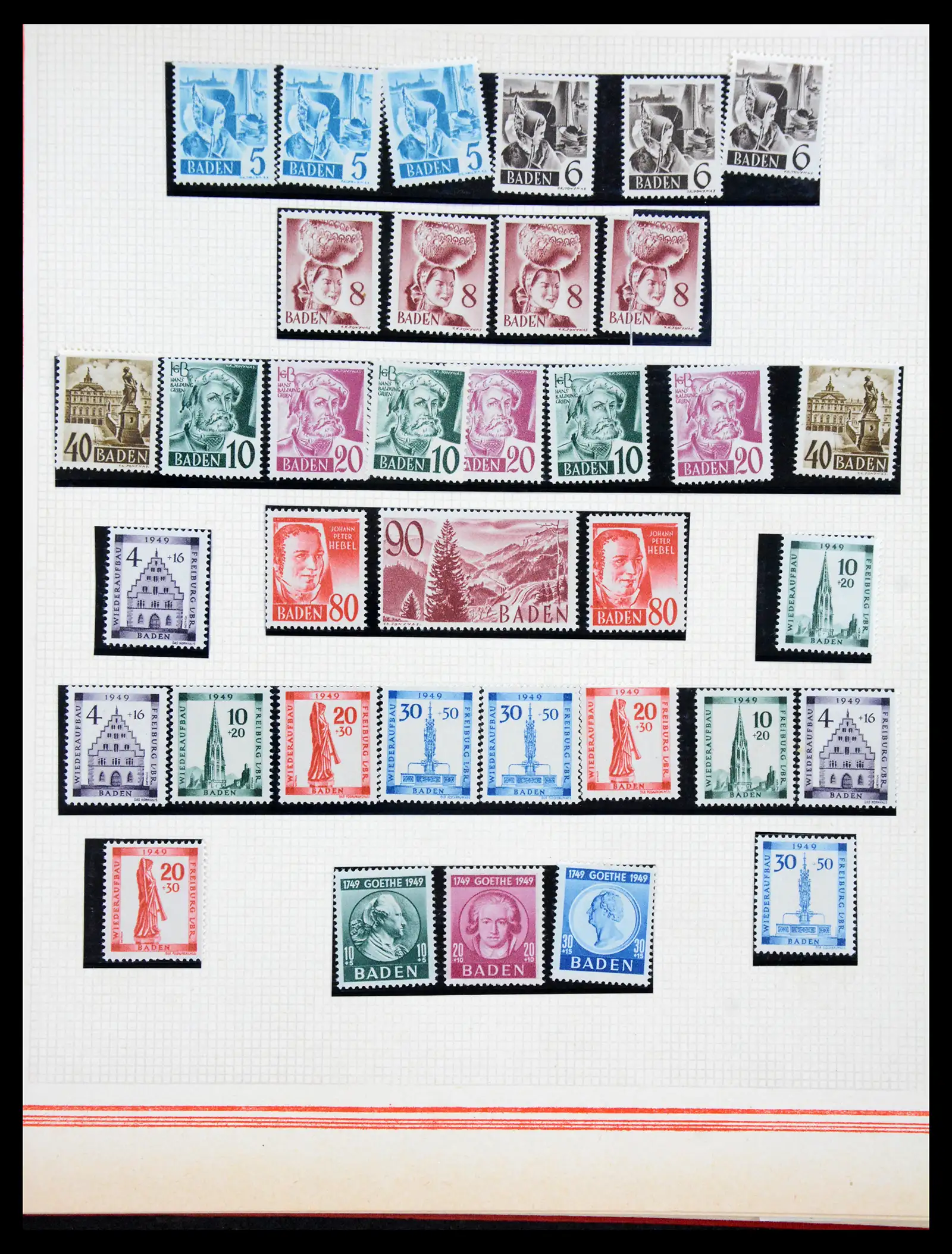 41348 0007 - Stamp collection 41348 Saar/French zone 1920-1958.