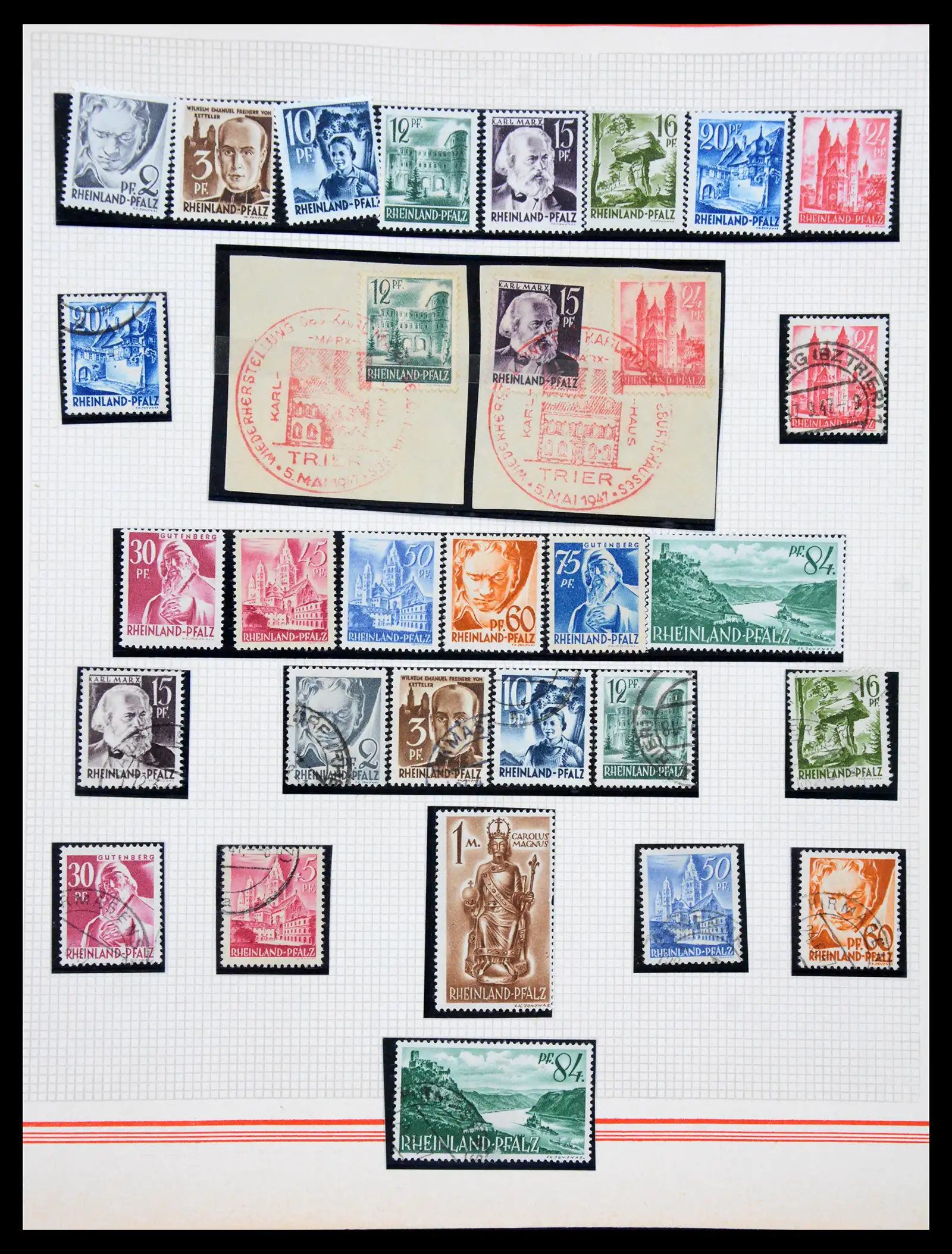 41348 0014 - Stamp collection 41348 Saar/French zone 1920-1958.