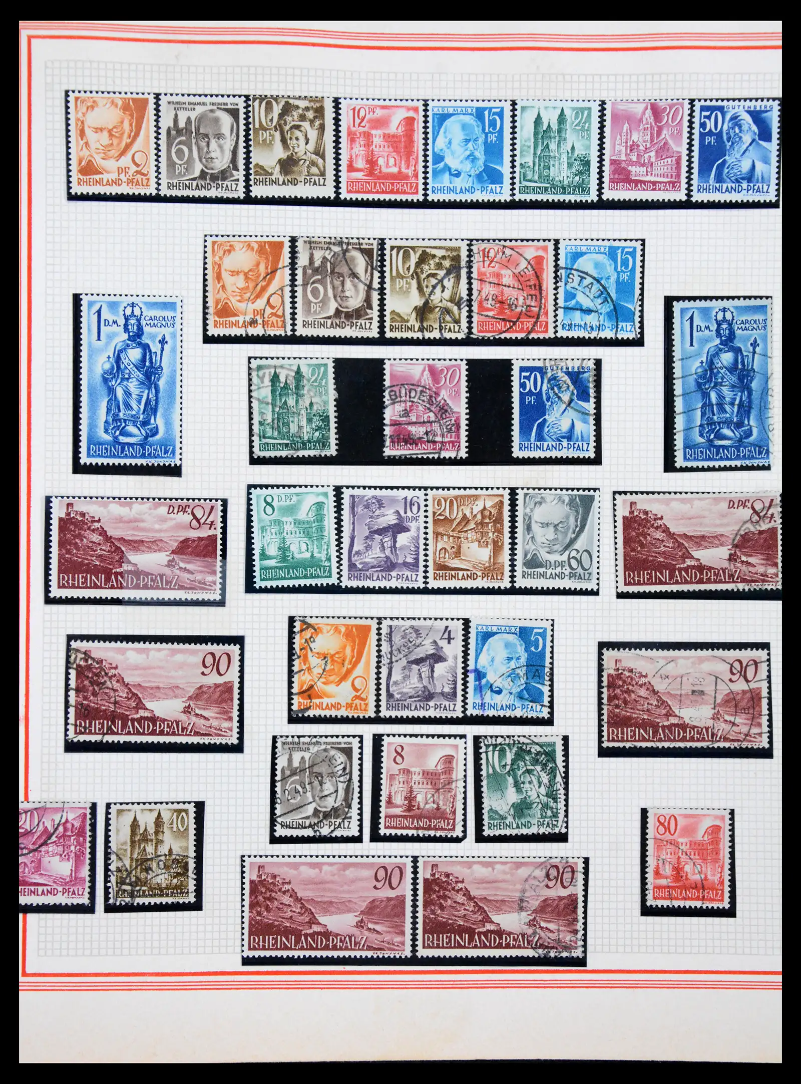 41348 0016 - Stamp collection 41348 Saar/French zone 1920-1958.
