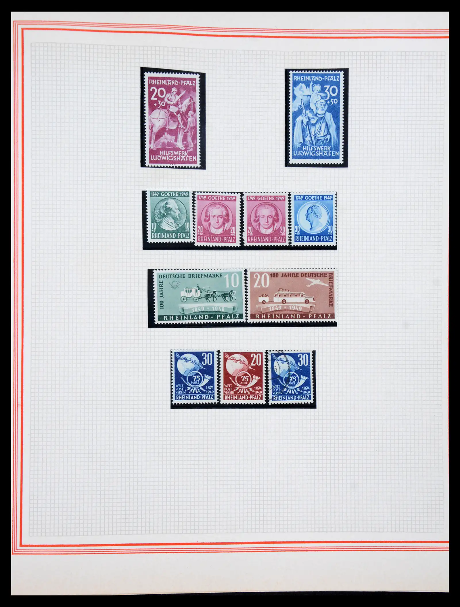 41348 0018 - Stamp collection 41348 Saar/French zone 1920-1958.