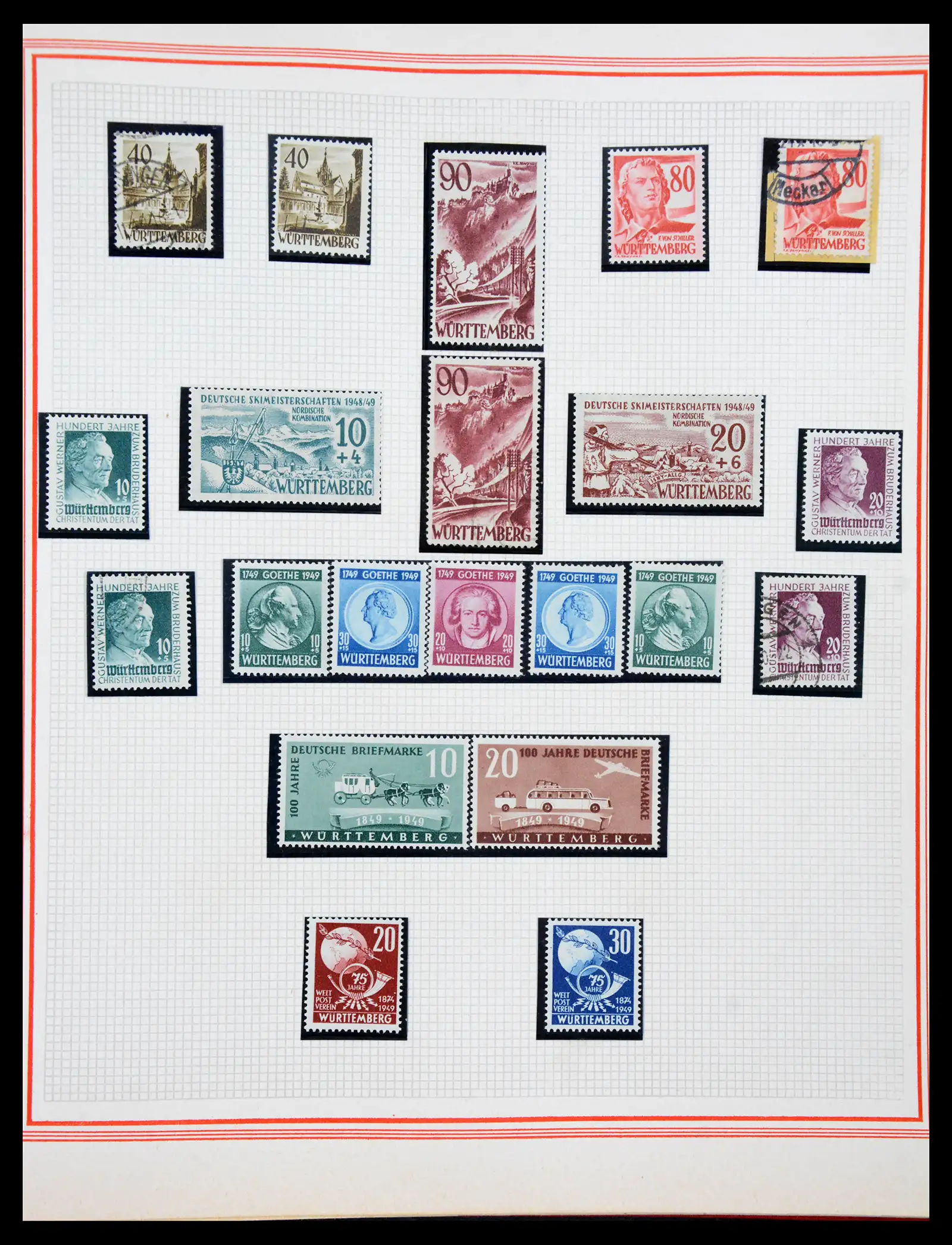 41348 0023 - Stamp collection 41348 Saar/French zone 1920-1958.