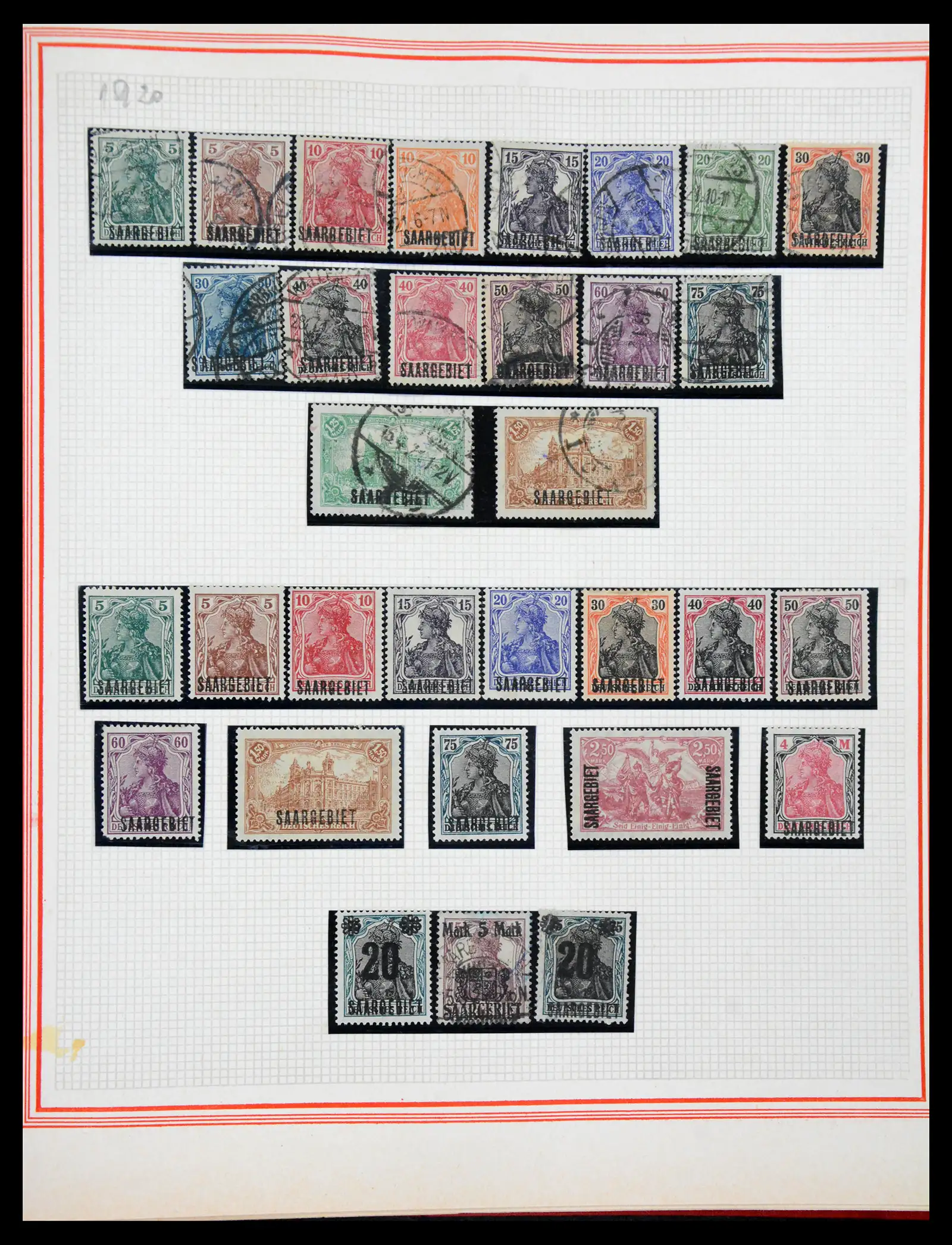 41348 0025 - Stamp collection 41348 Saar/French zone 1920-1958.
