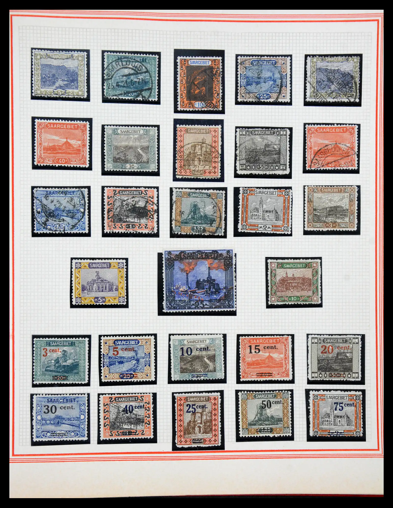 41348 0027 - Stamp collection 41348 Saar/French zone 1920-1958.