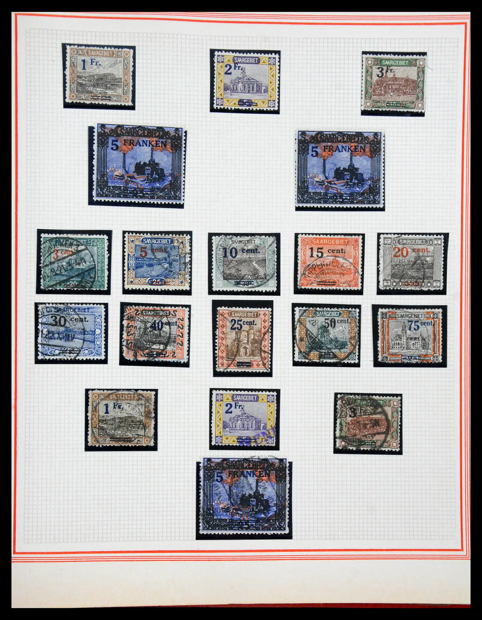 41348 0028 - Stamp collection 41348 Saar/French zone 1920-1958.