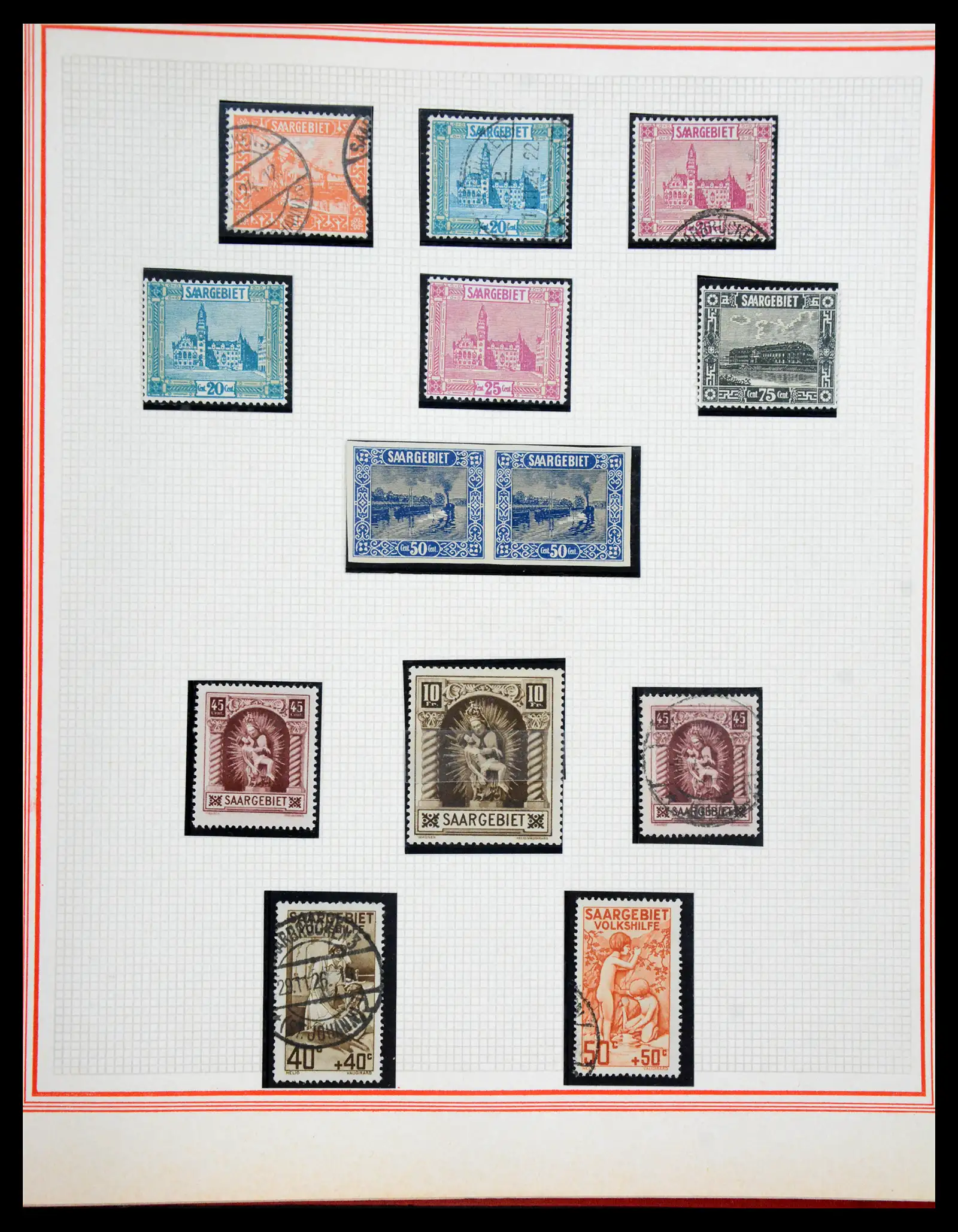 41348 0030 - Stamp collection 41348 Saar/French zone 1920-1958.