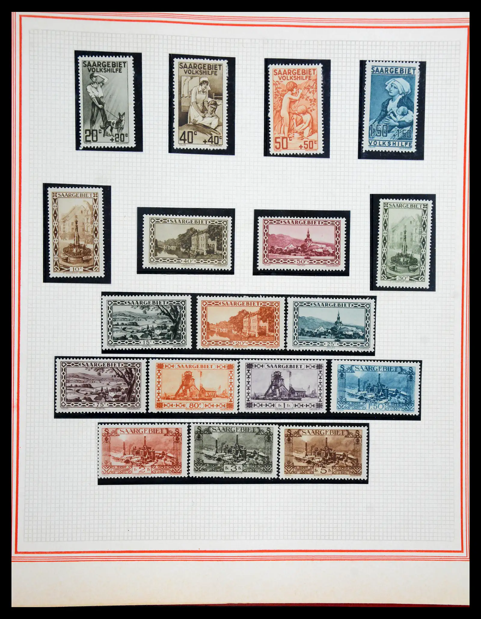 41348 0031 - Stamp collection 41348 Saar/French zone 1920-1958.