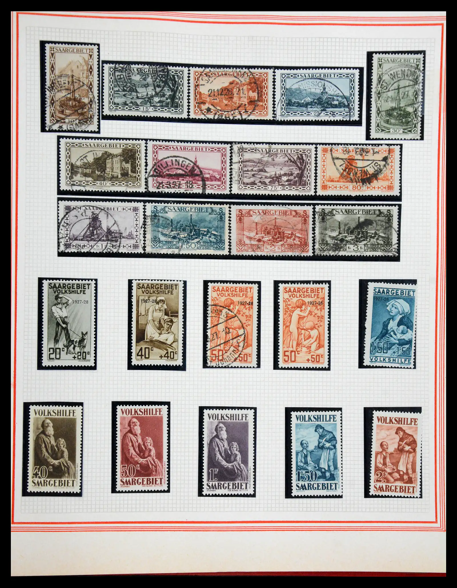 41348 0032 - Stamp collection 41348 Saar/French zone 1920-1958.