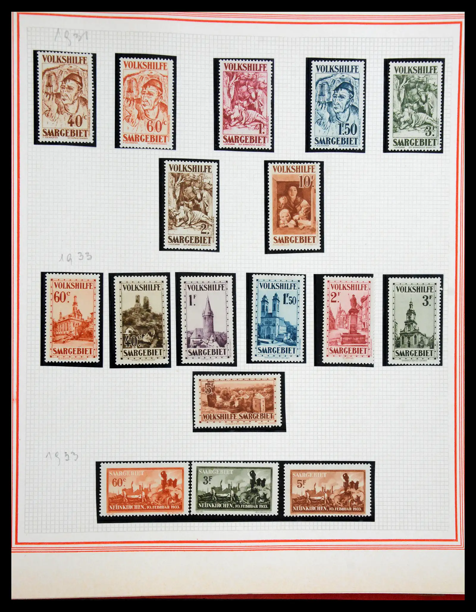 41348 0034 - Stamp collection 41348 Saar/French zone 1920-1958.