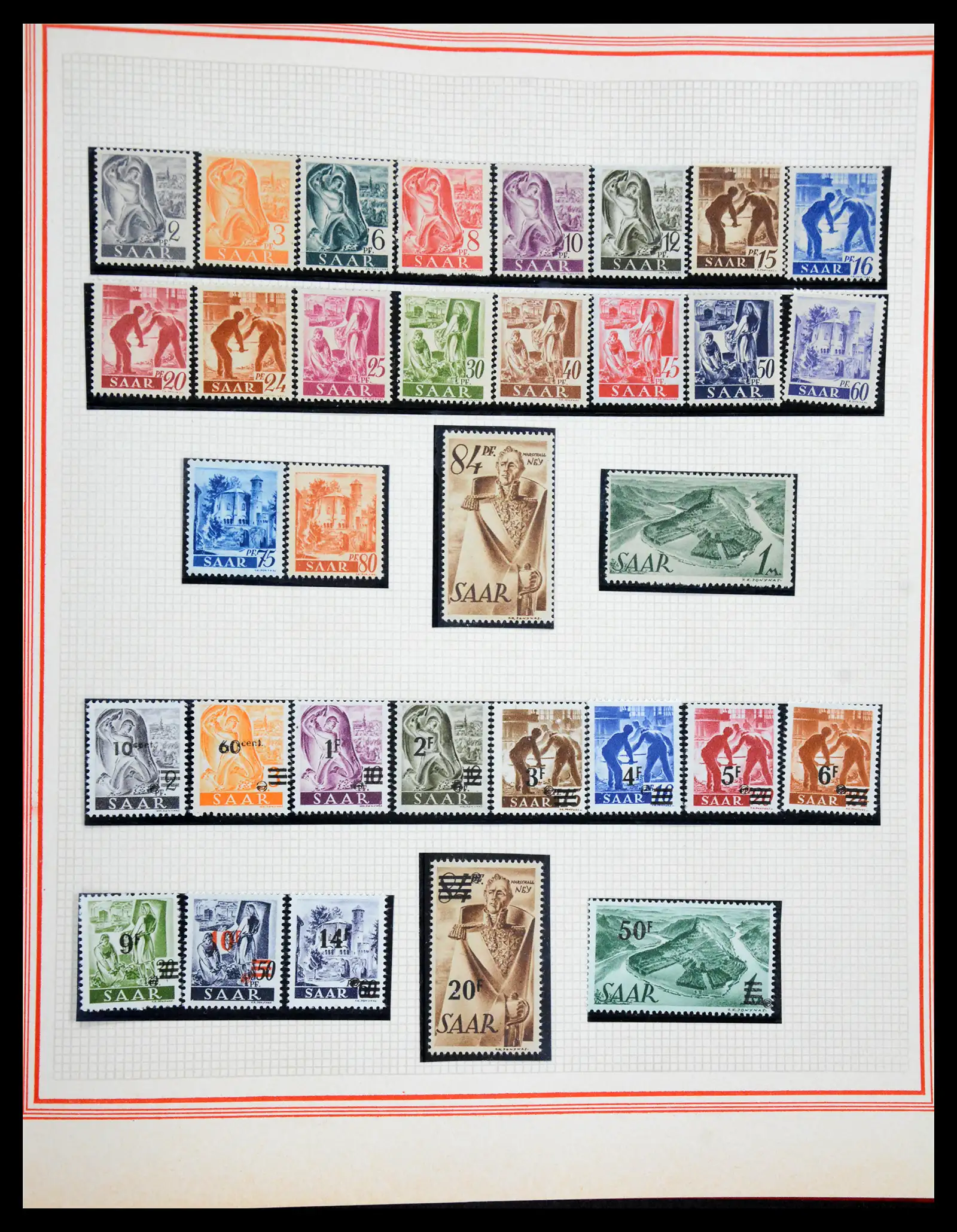 41348 0037 - Stamp collection 41348 Saar/French zone 1920-1958.