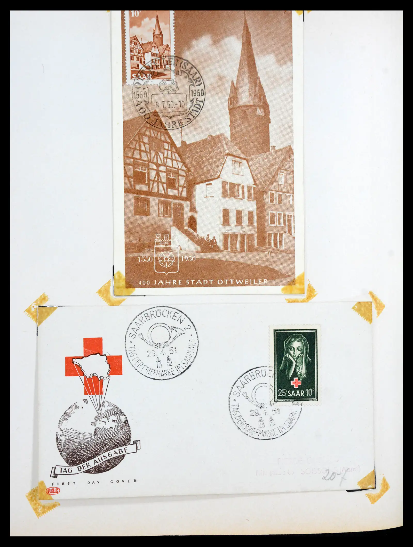 41348 0041 - Stamp collection 41348 Saar/French zone 1920-1958.